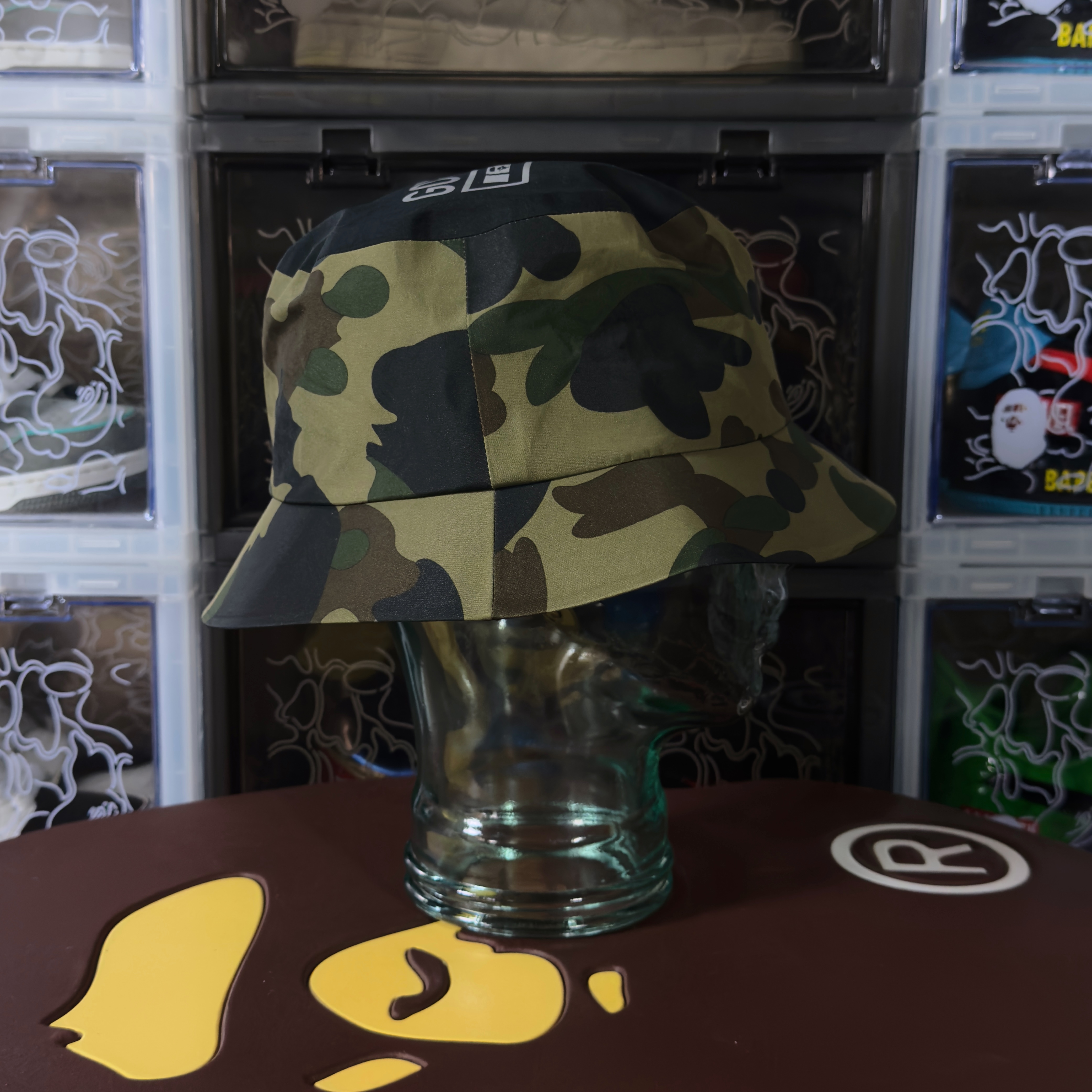 (L) Bape Gore-Tex 1st Camo Bucket Hat Green 2020