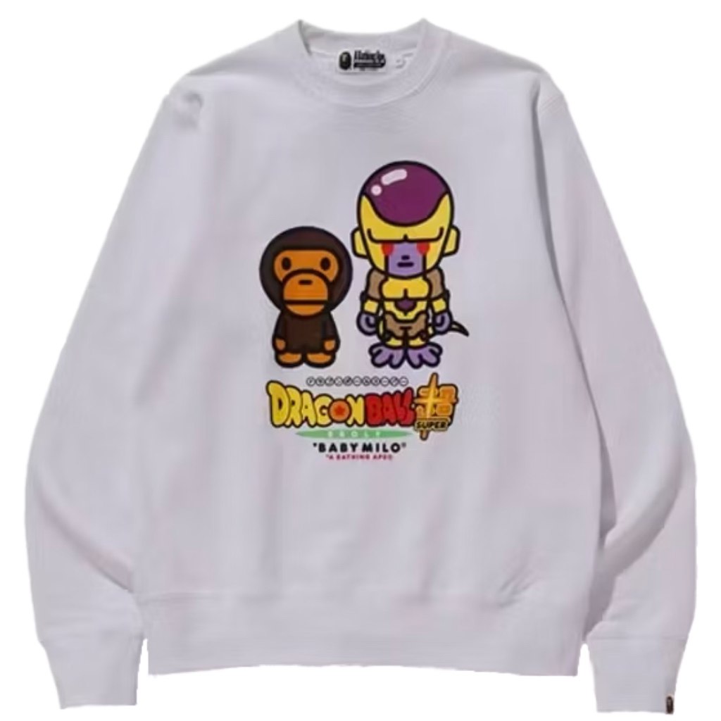 (M) Bape x DBZ Super Golden Frieza Crewneck White 2019