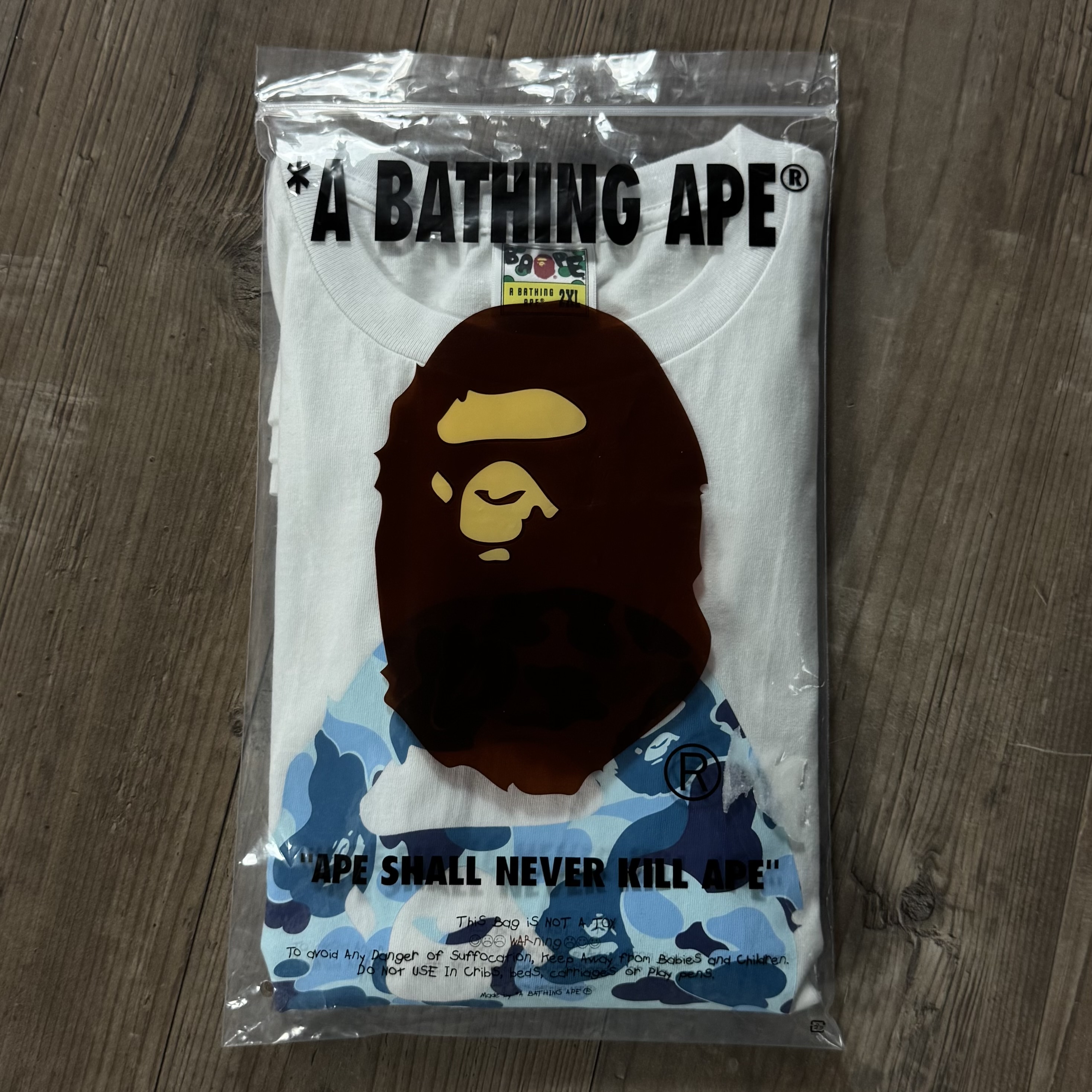 (XXL) Bape ABC Camo By Bathing Ape Tee White/Blue