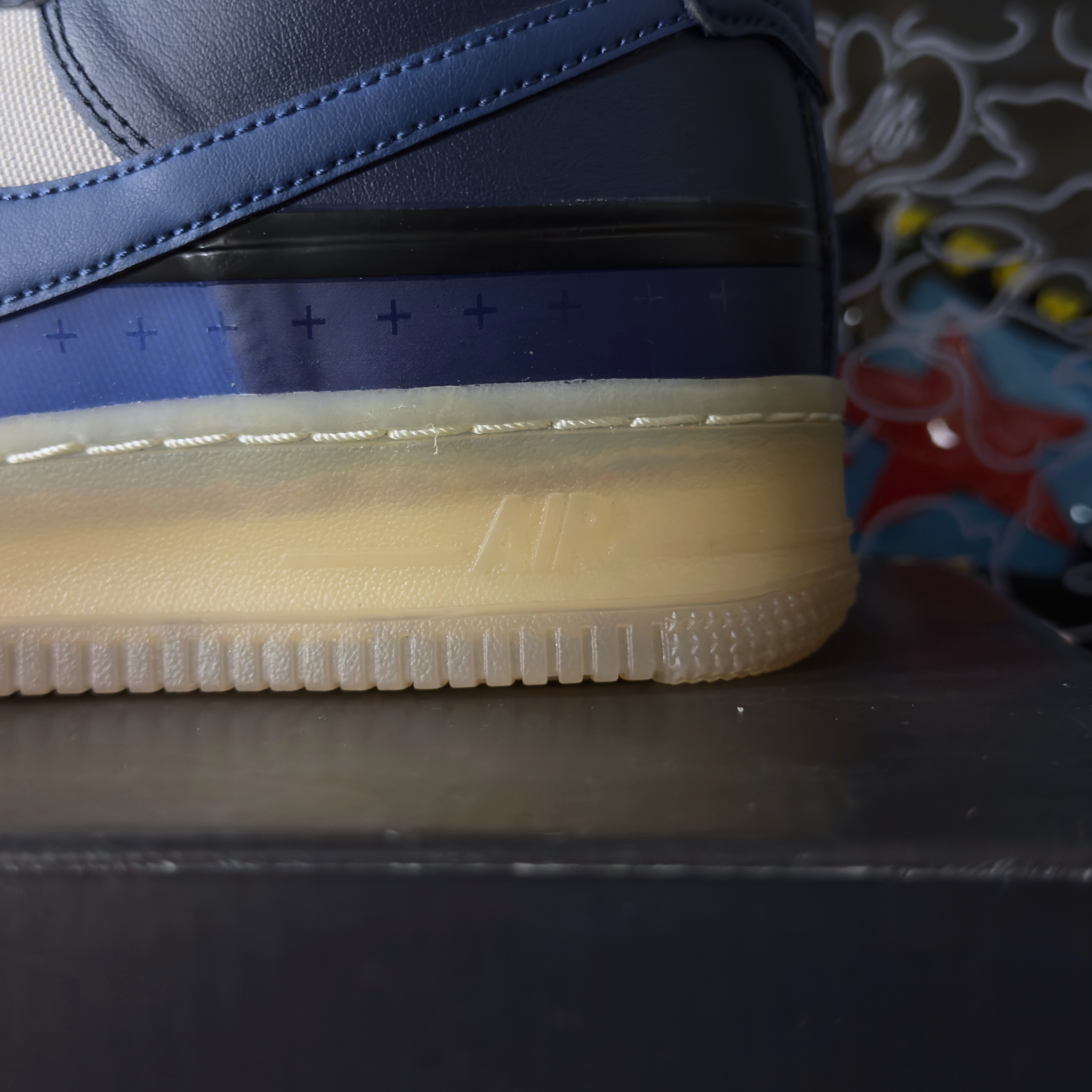 (38) Nike Air Force 1 High '07 Premium Thunder Blue Pink Prime 2022