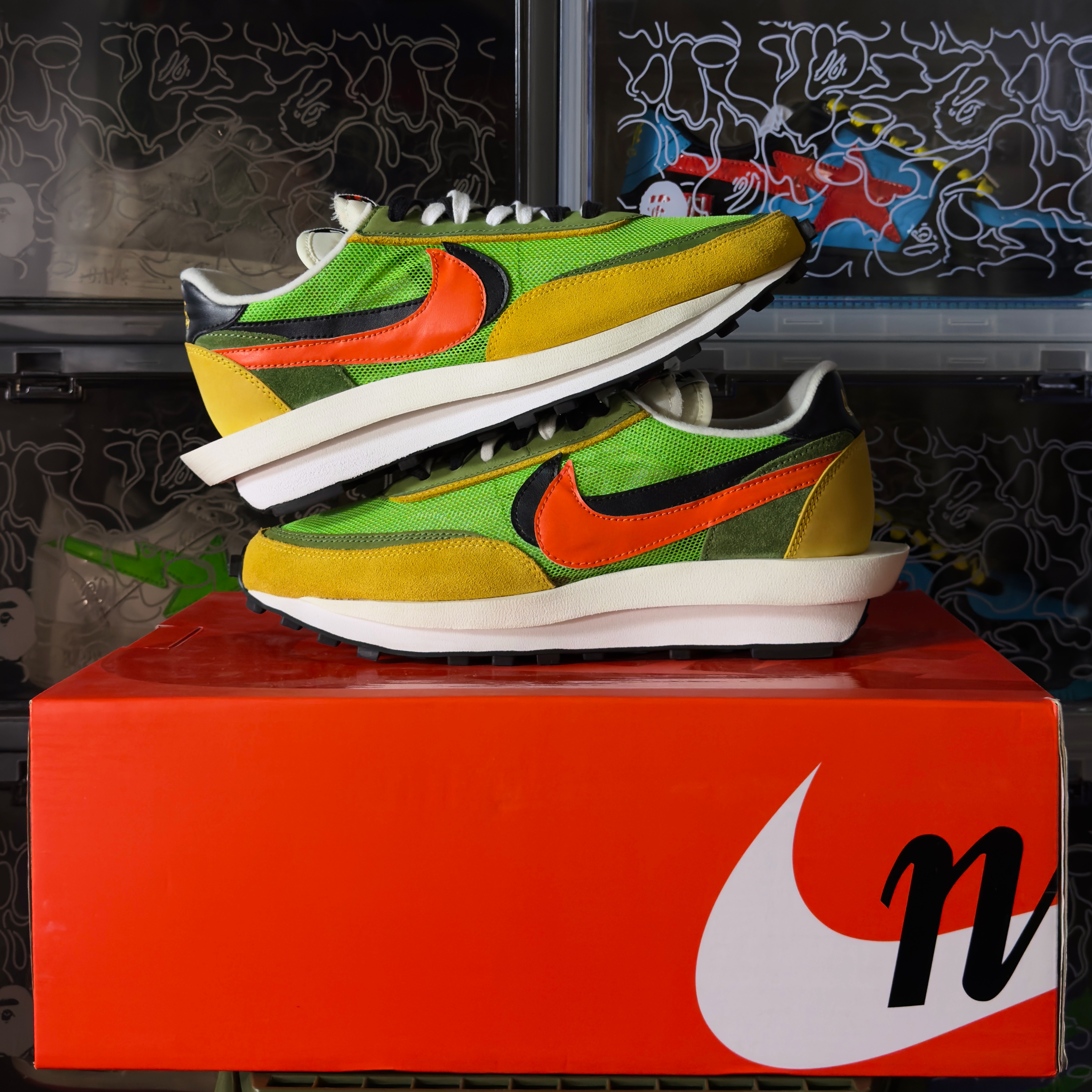 (44) Nike x Sacai LD Waffle Green Gusto 2019