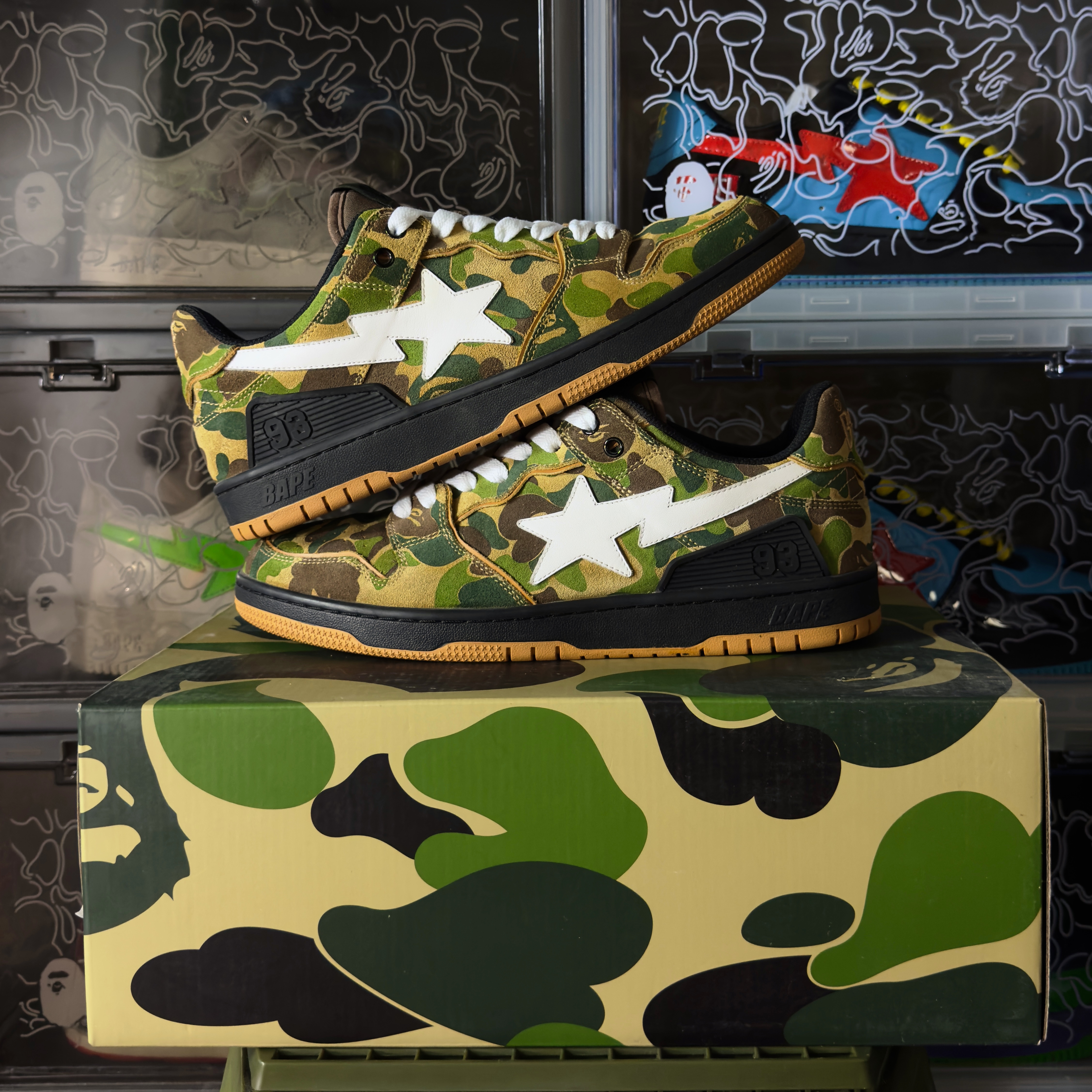(42,5) A Bathing Ape Bape SK8STA ABC Camo Green 2022