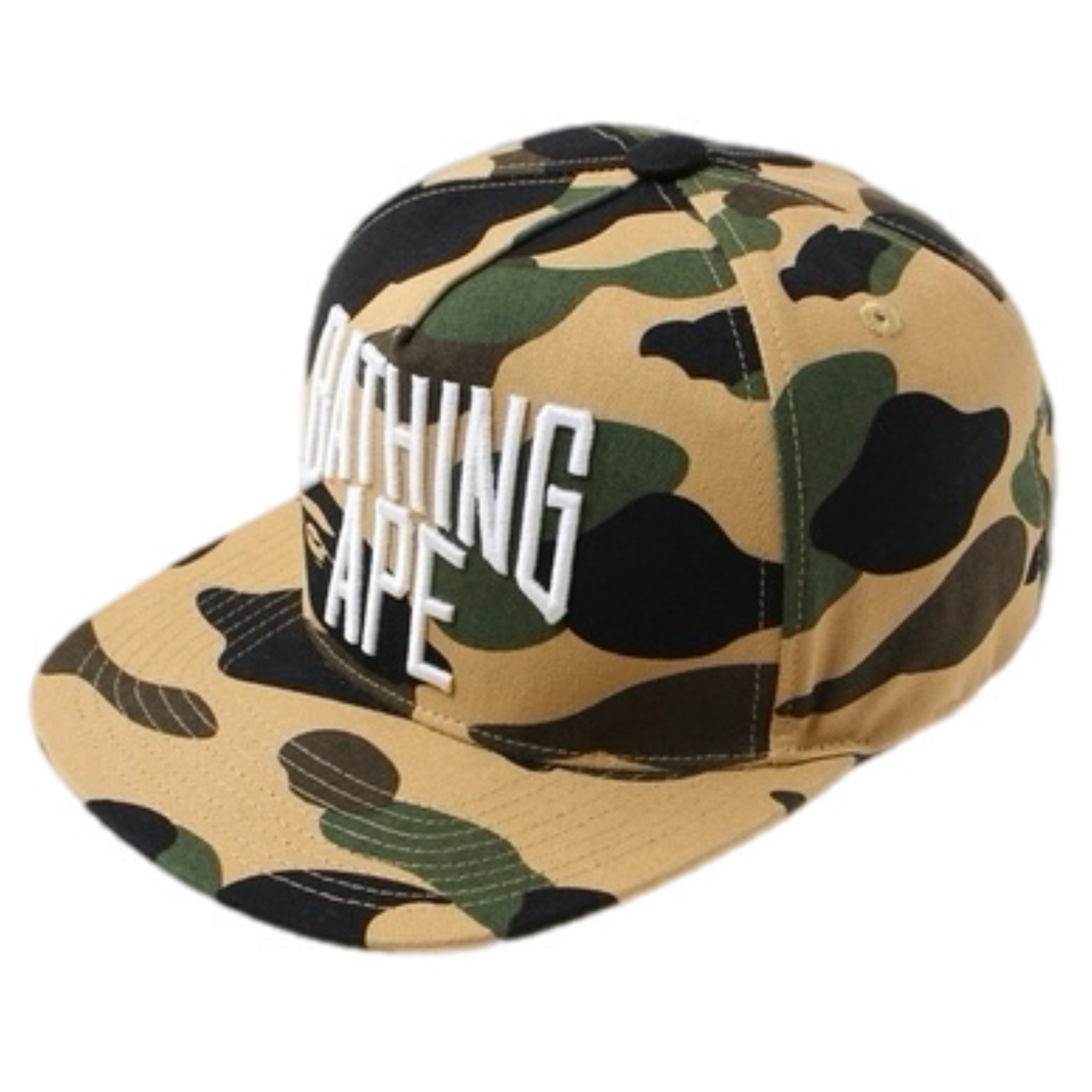 Bape 1st Camo NYC Logo Snapback Cap Yellow 2015