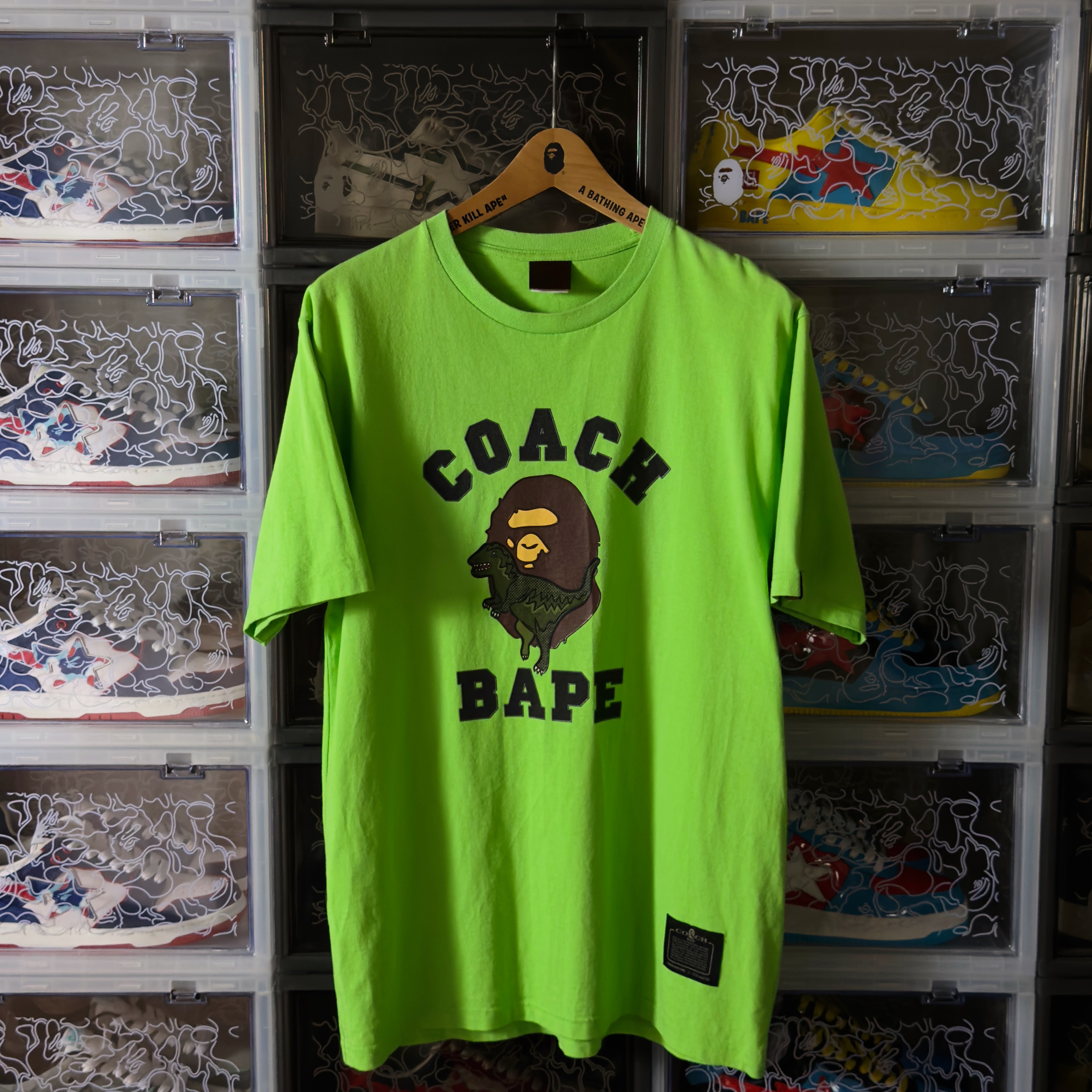 (L) Bape x Coach Rexy Tee Light Green 2020