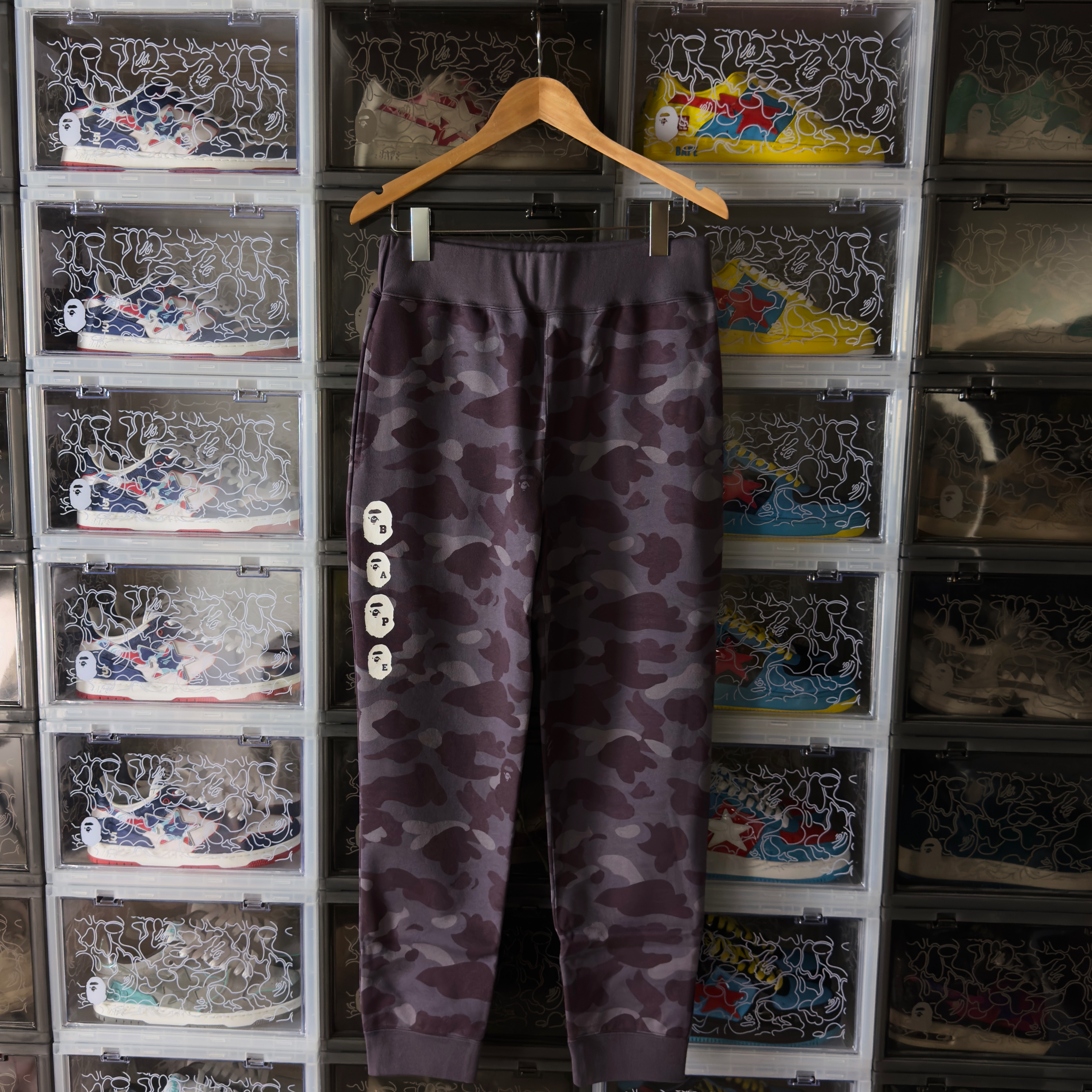 (S) Bape Color Camo Sweat Pants Burgundy 2021