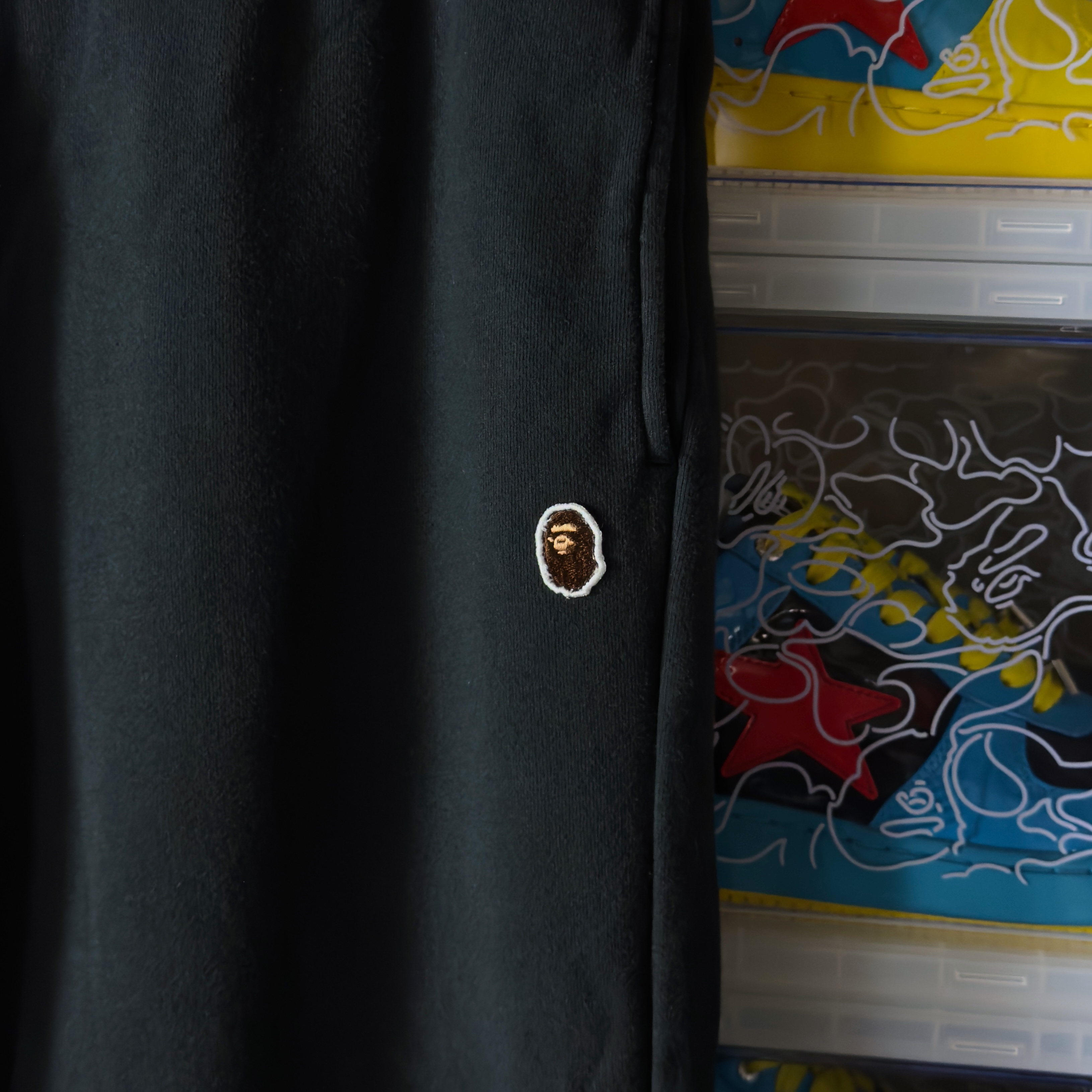 (L) Bape Gradation Slim Sweat Pants Black 2019 