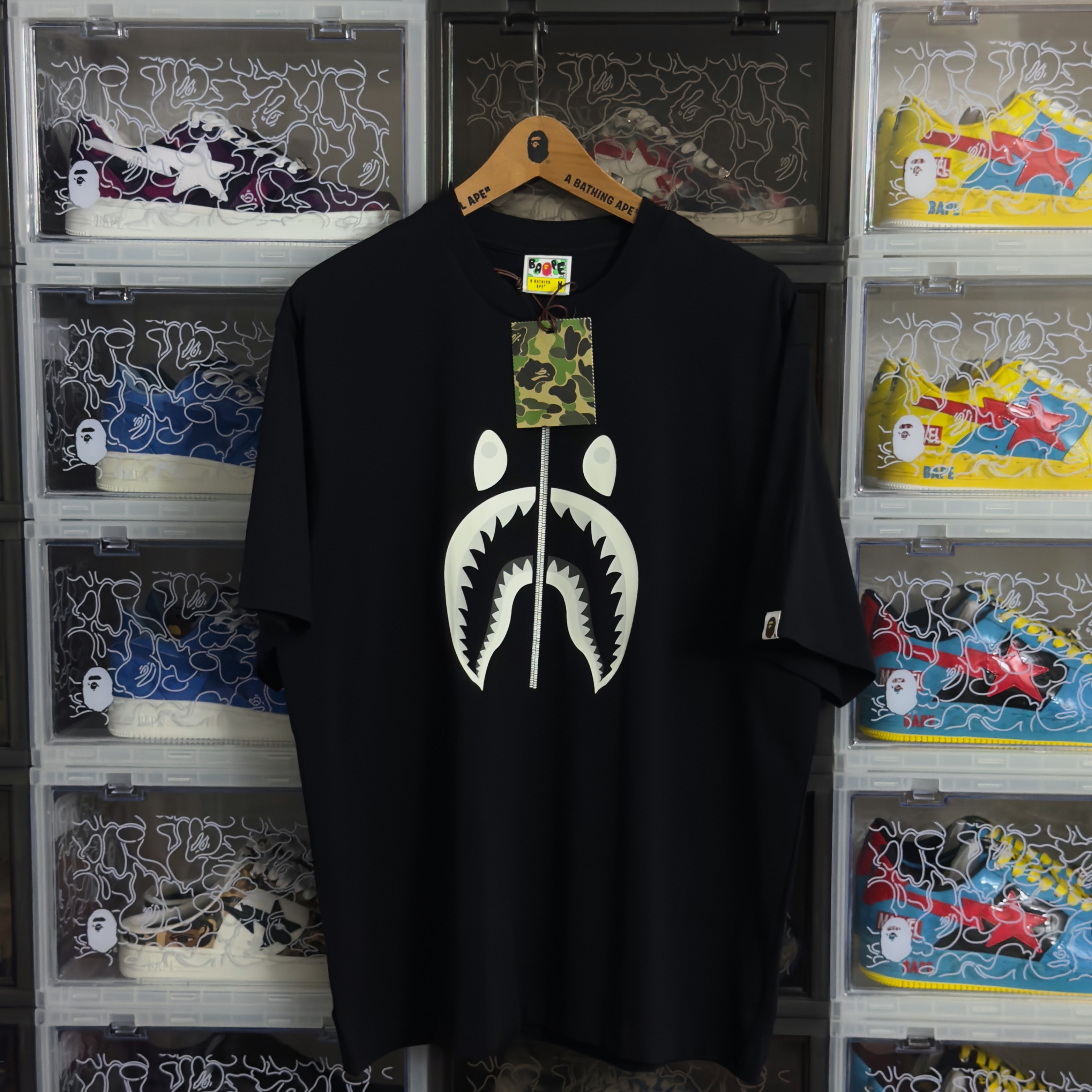 (M) Bape Shark #2 Tee Black 2024
