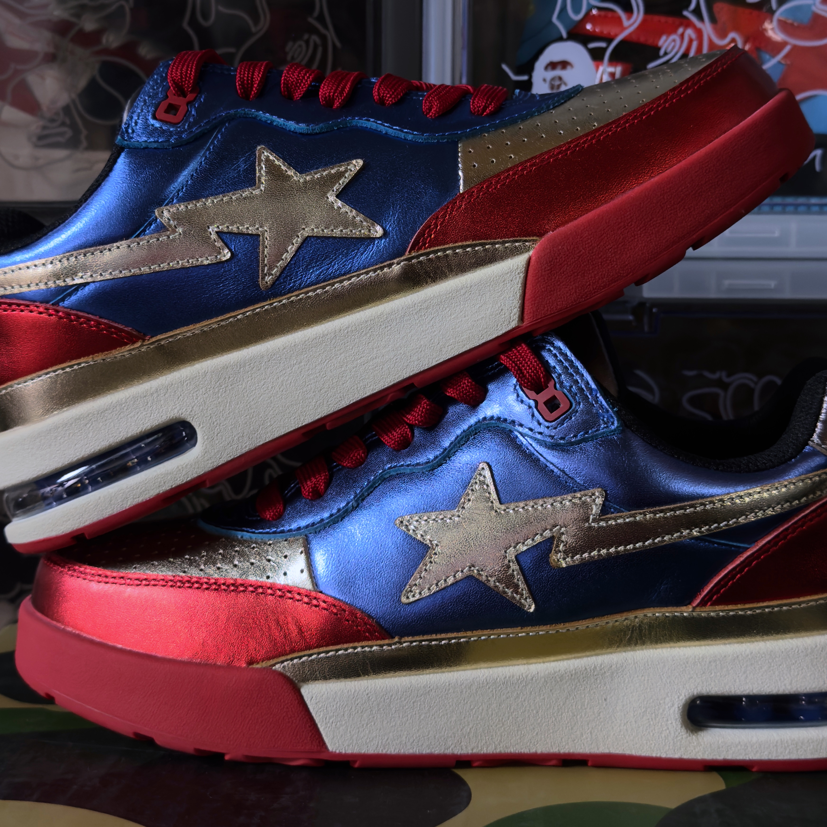 (41) A Bathing Ape Bape Roadsta Navy 2021