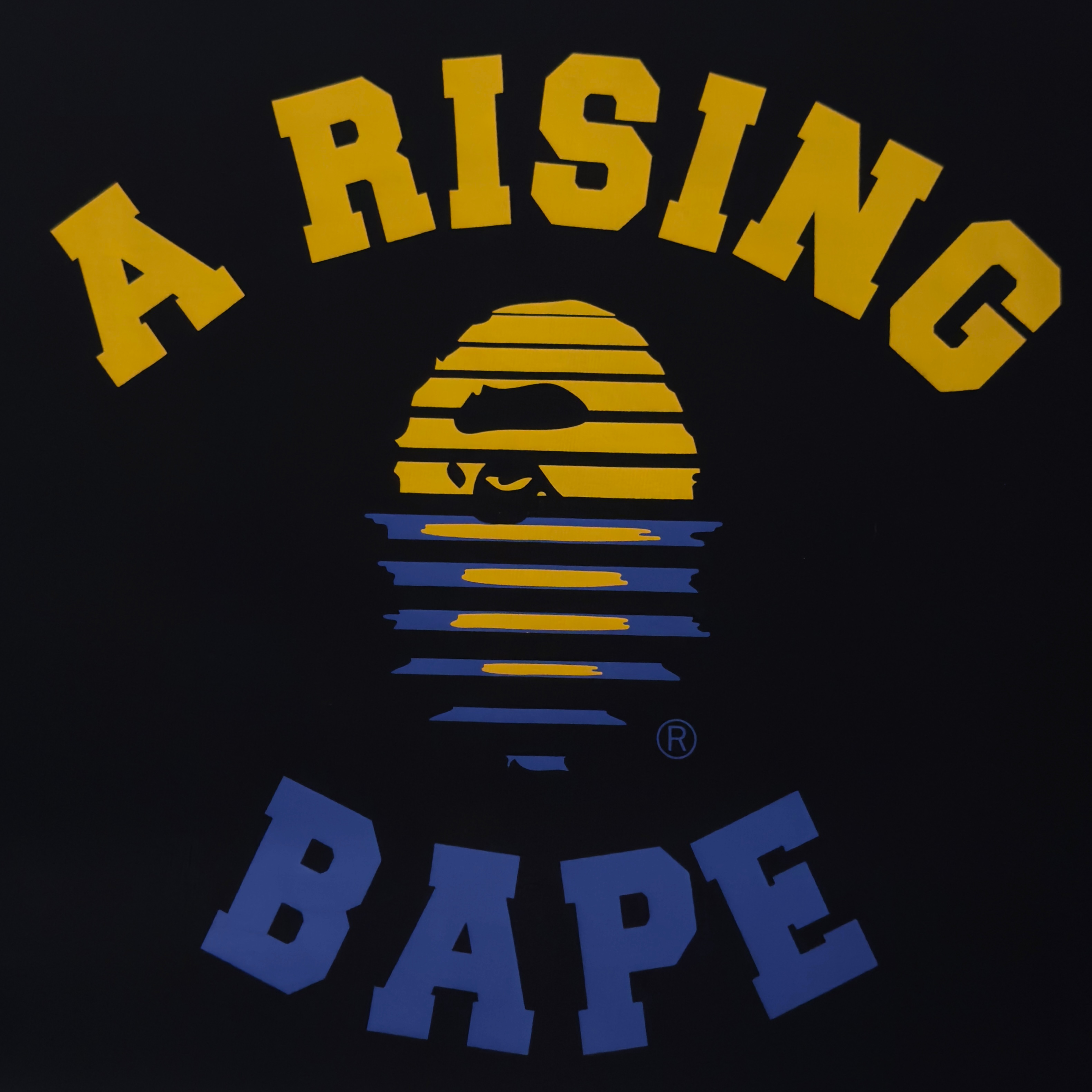 (L) Bape A Rising Bape Tee Black