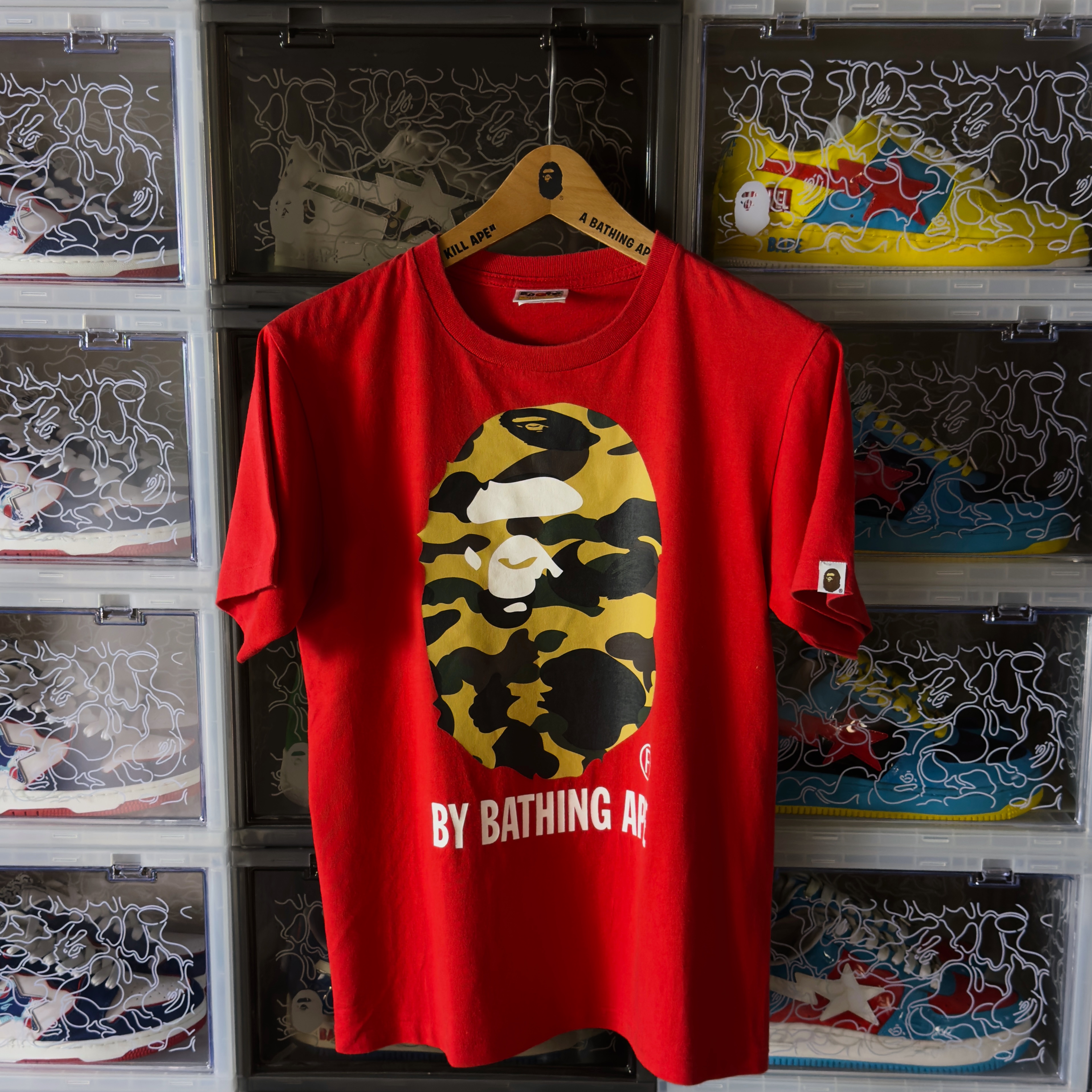 (S) Bape 1st Camo By Bathing Ape Tee Red/Yellow