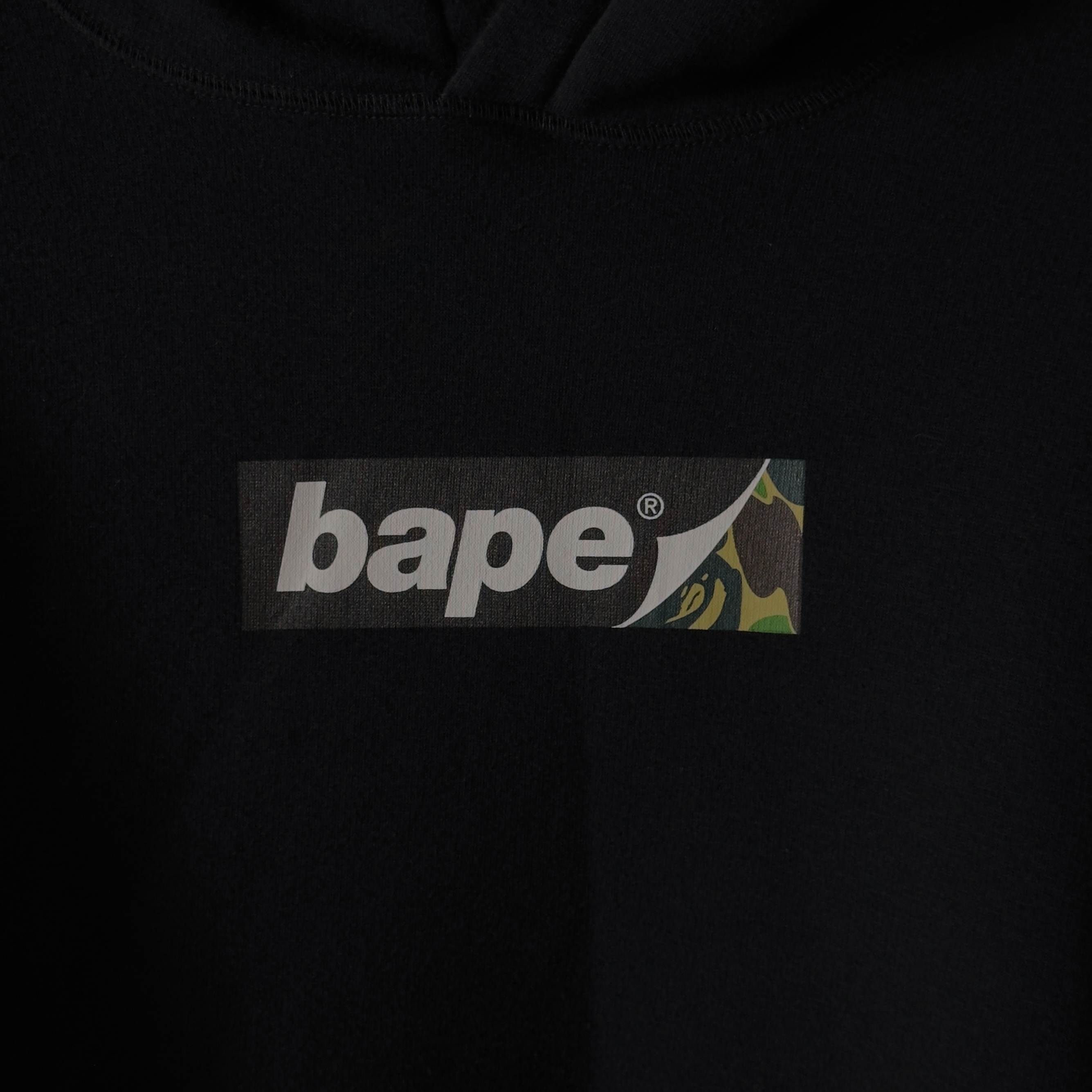 (L) Bape Smooth Logo Relaxed Fit Hoodie Black 2023 