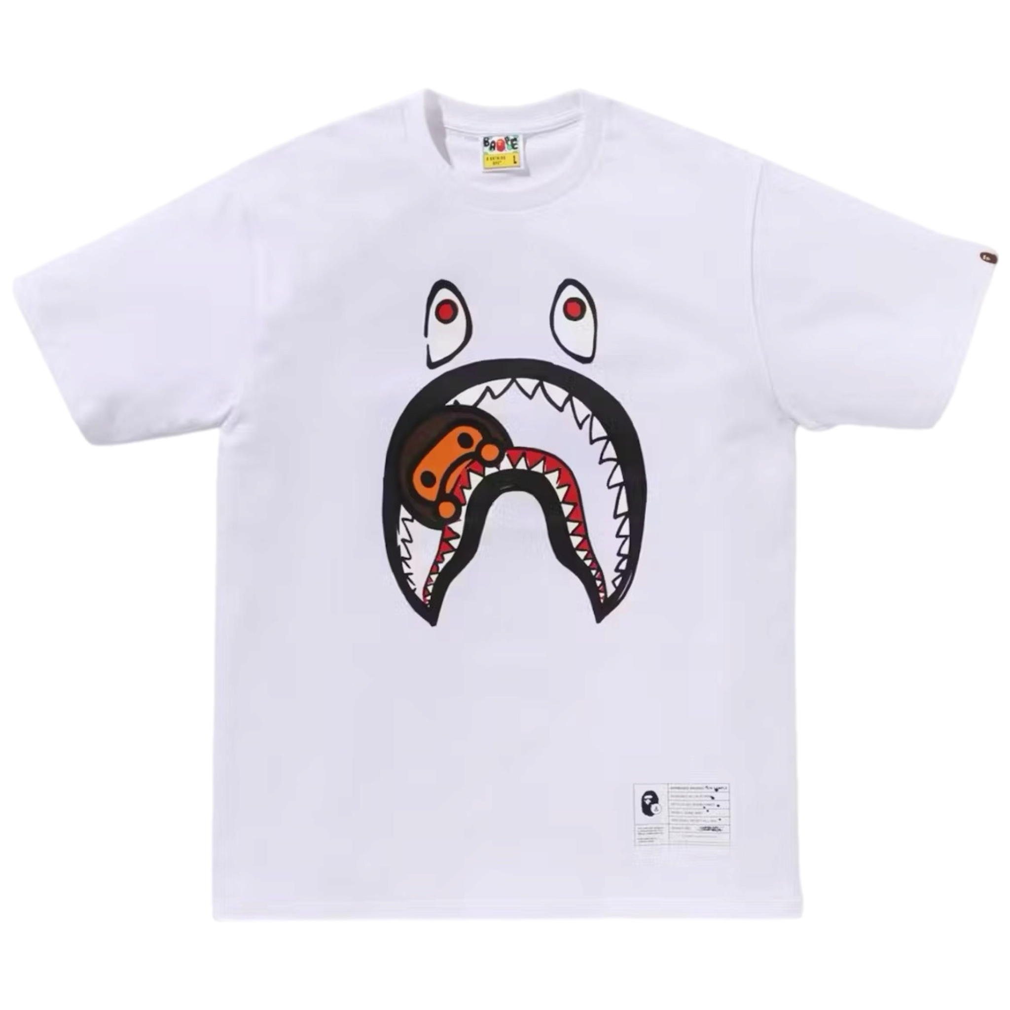 (M) Bape x Joshua Vides Milo Shark Tee White 2024