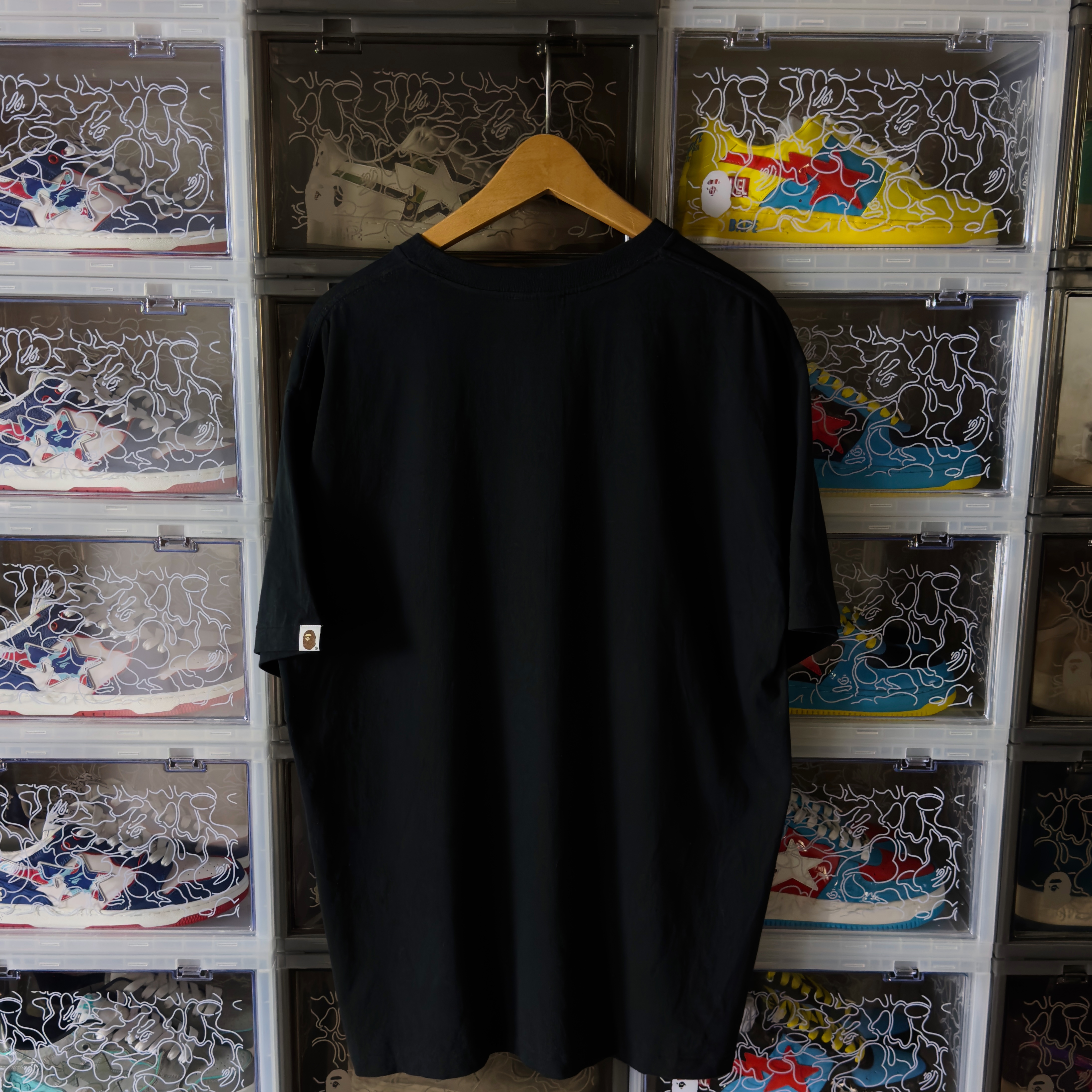 (XL) Bape Thermography Polygon College Tee Black 2023