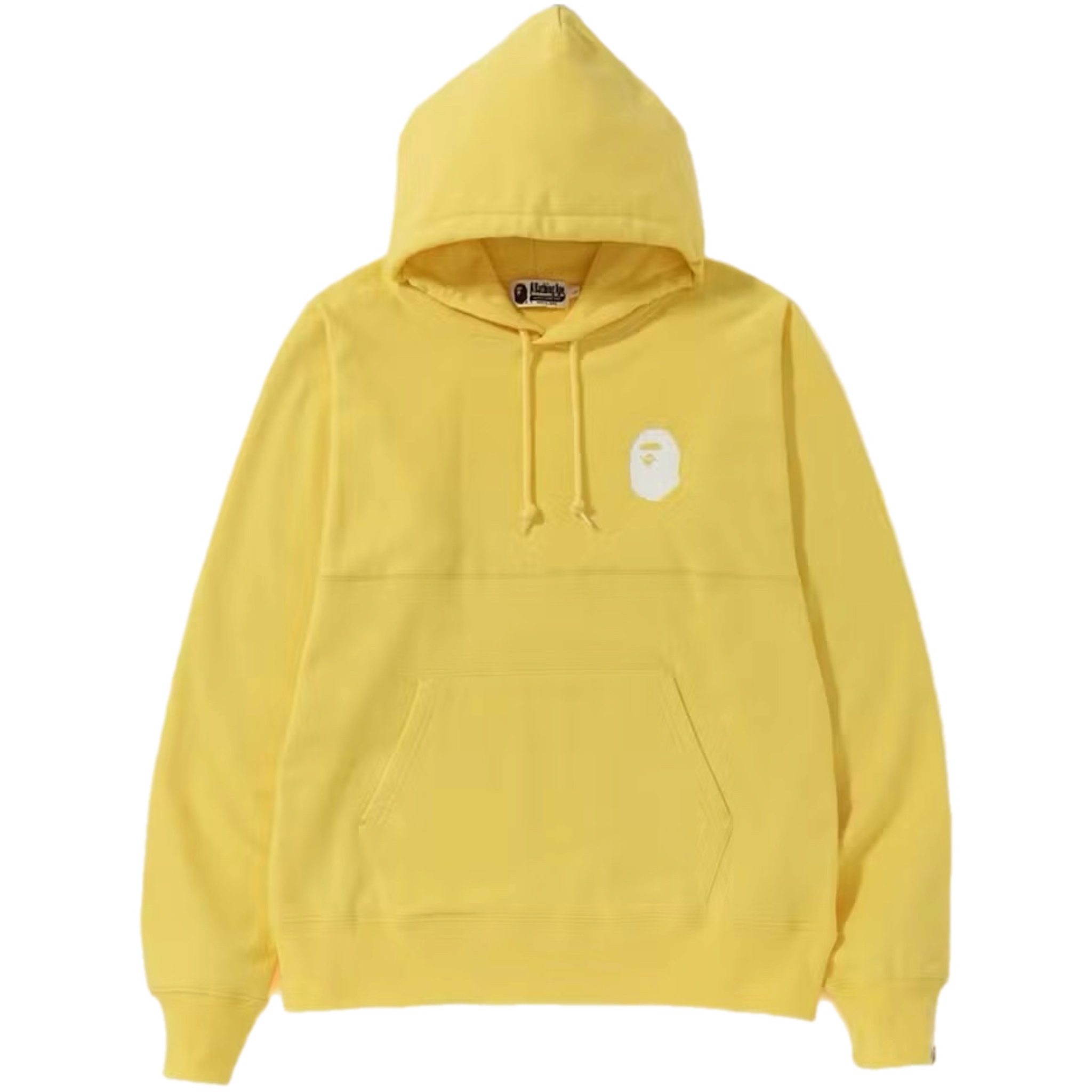 (L) Bape Pastel Color Big Logo Wide Hoodie Yellow 2019