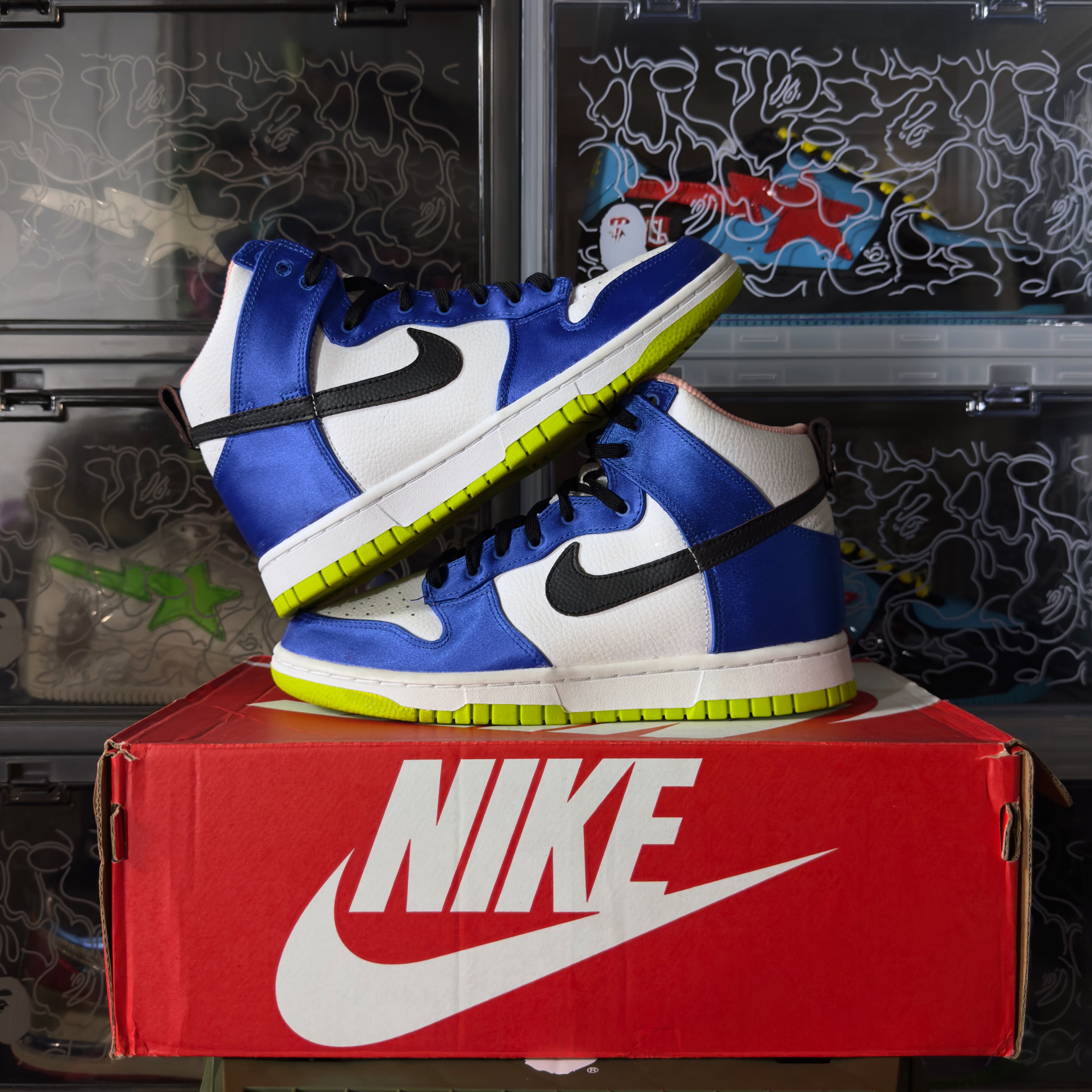 (38,5) Women’s Nike Dunk High Blue Satin 2022