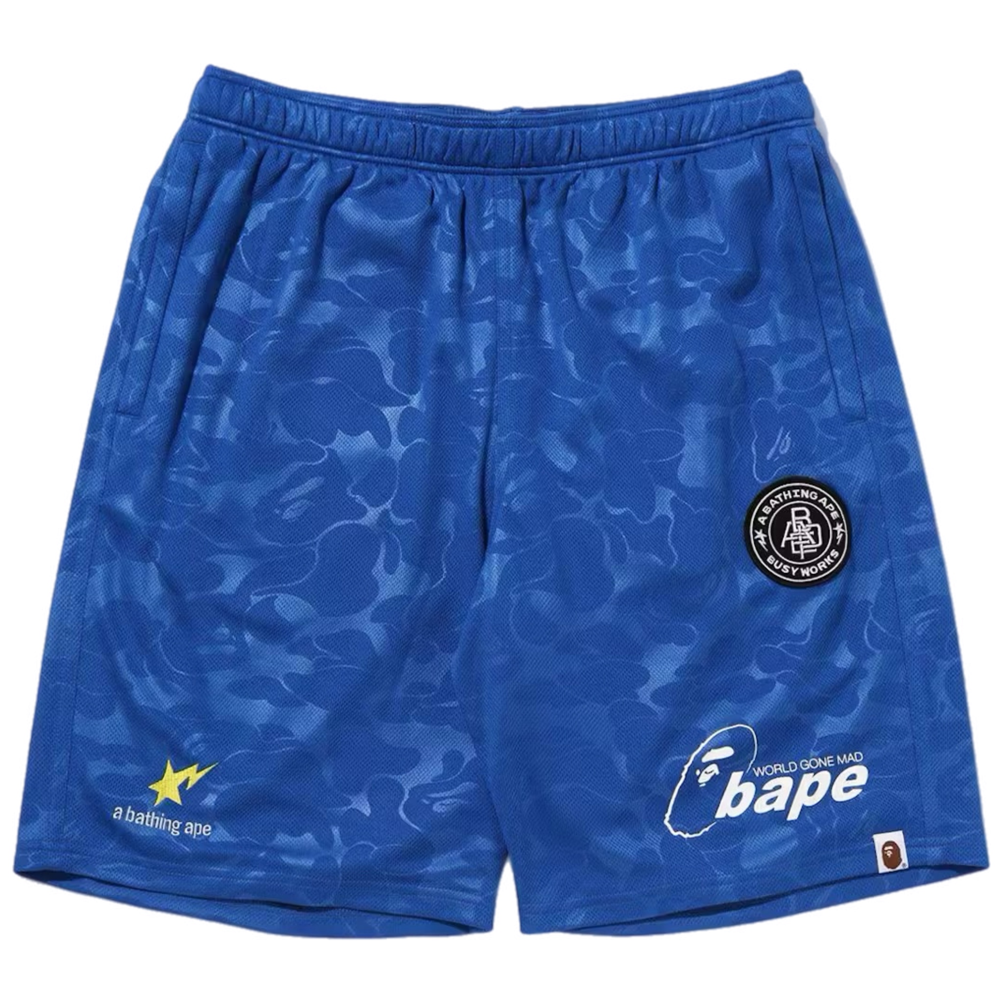 (L) Bape Soccer Game Shorts Blue 2022