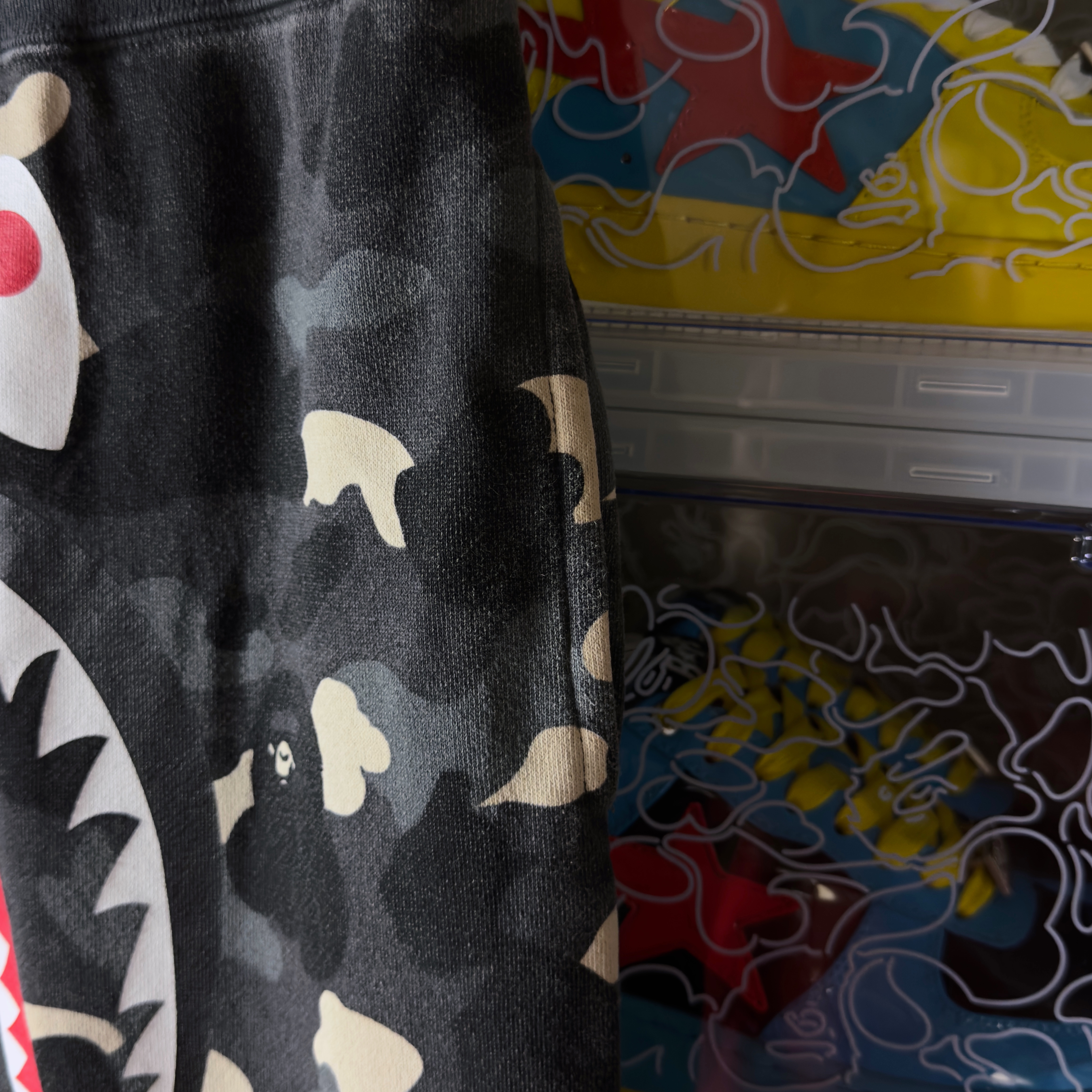 (S) Bape City Camo Shark Sweat Pants Black