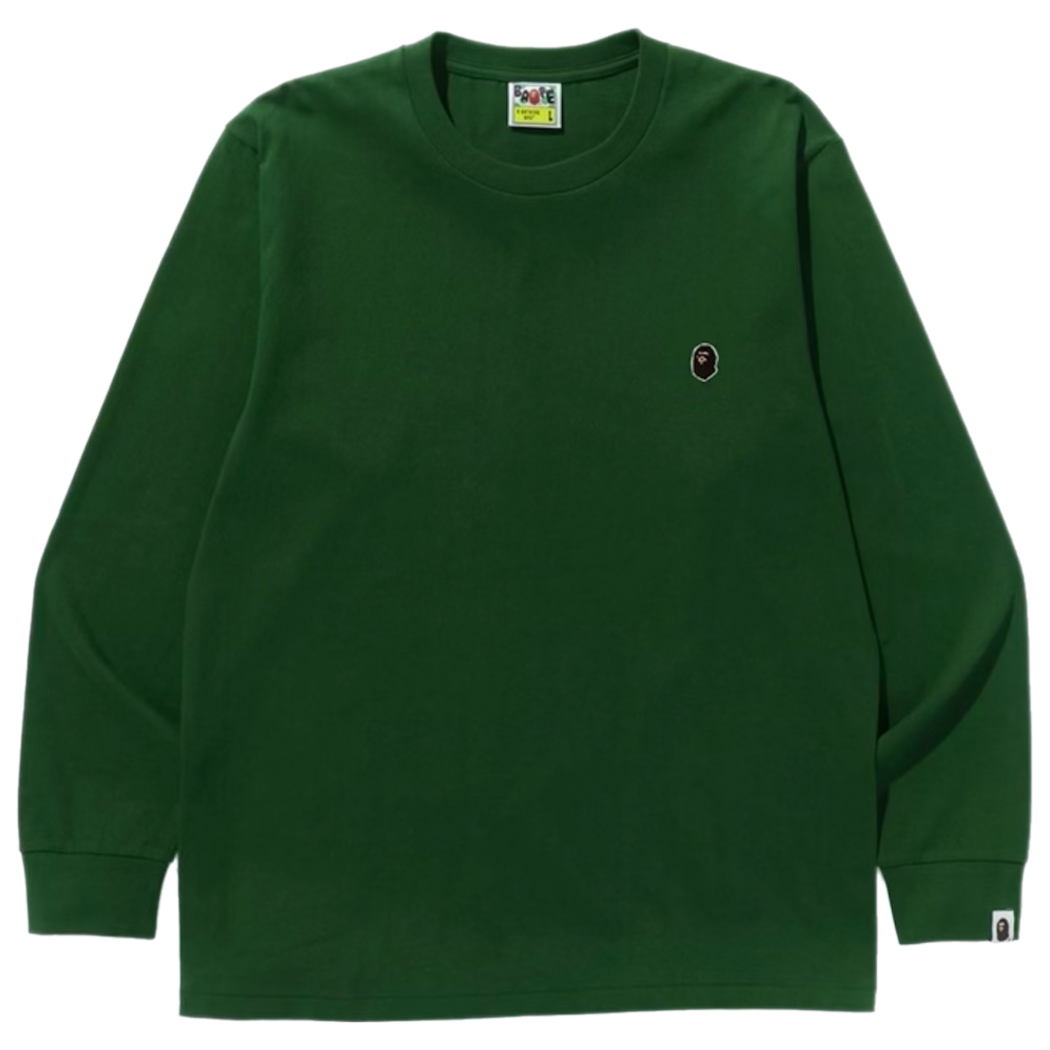 (S) Bape Ape Head One Point L/S Tee Green
