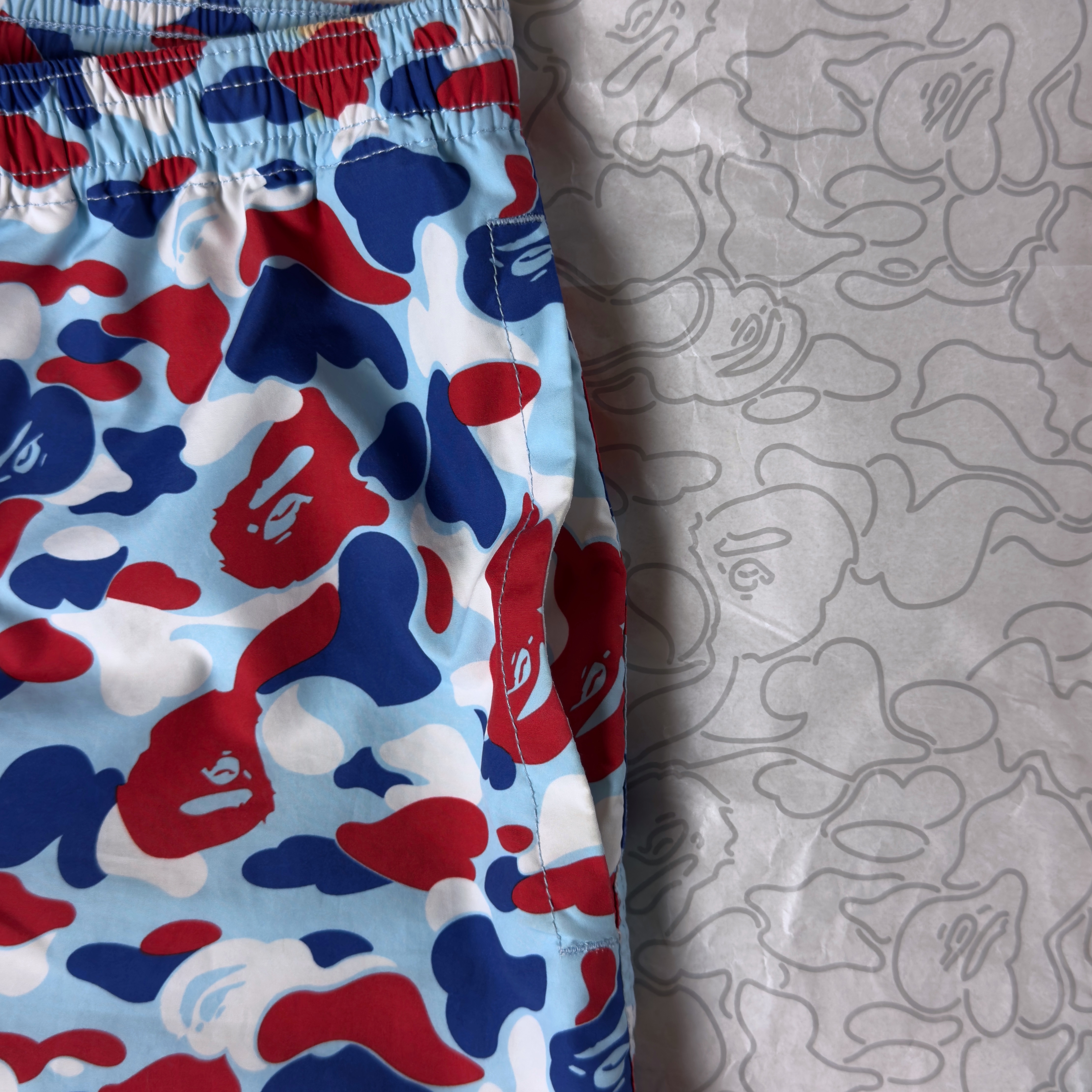 (L) Bape x Nikki Beach Shorts White