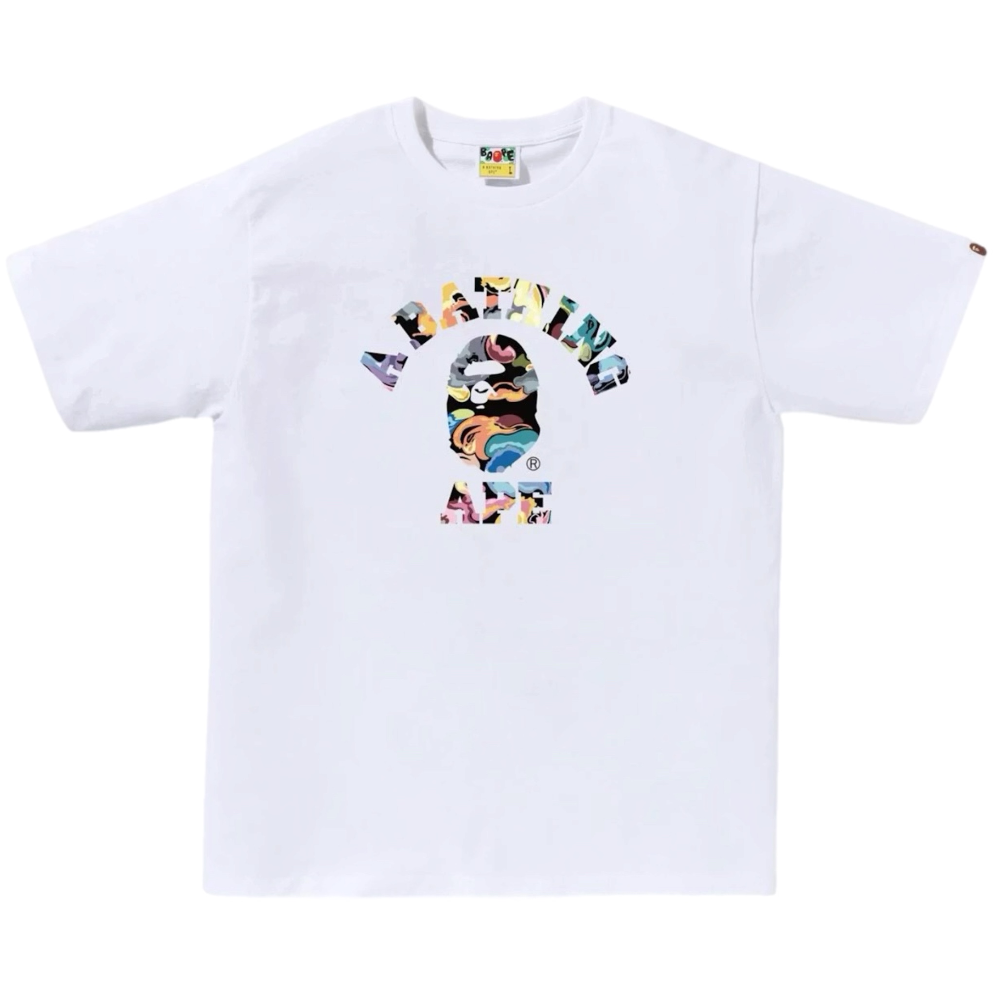 (S) Bape Art Camo College Tee White 2025