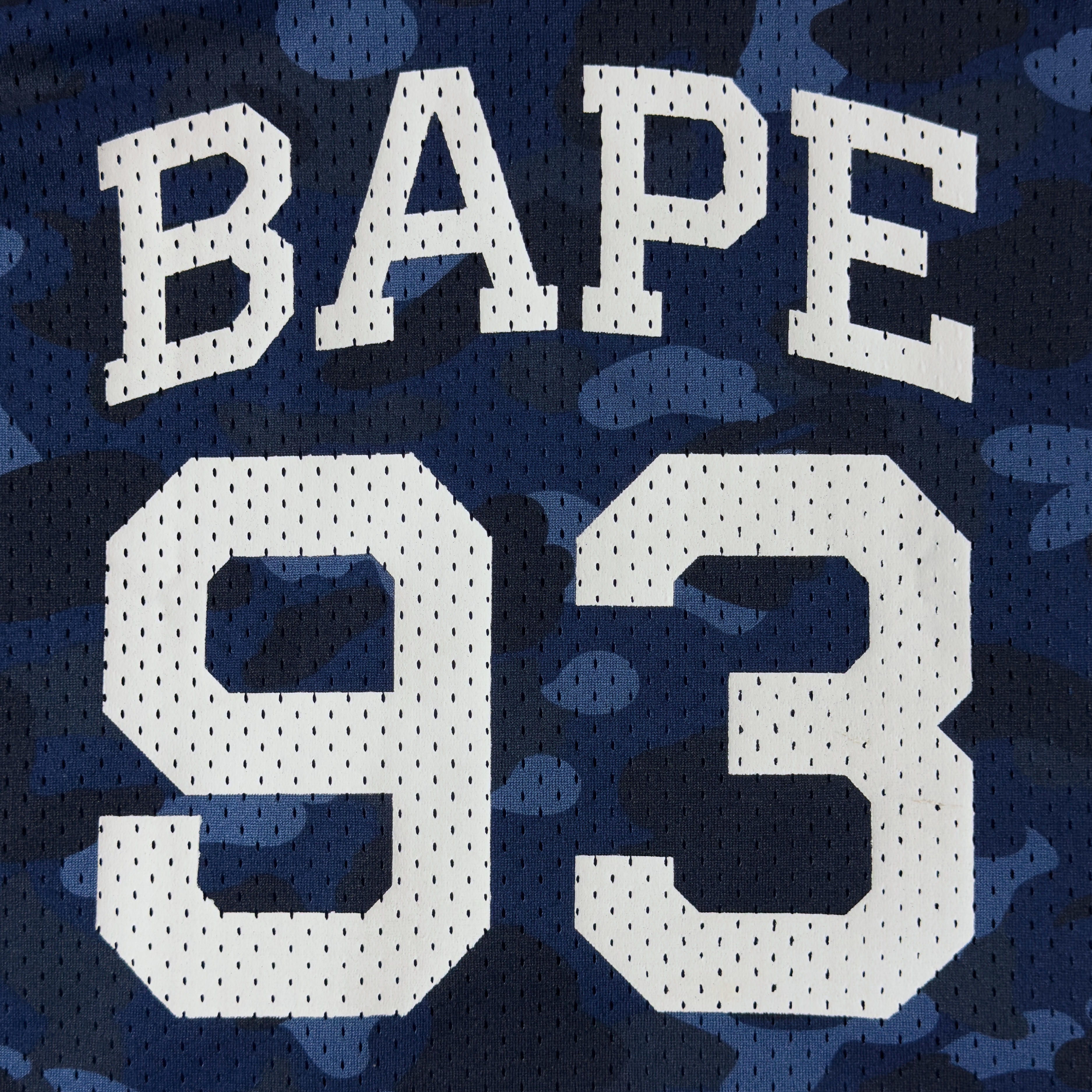 (L) Bape Color Camo Basketball Jersey Navy 2018