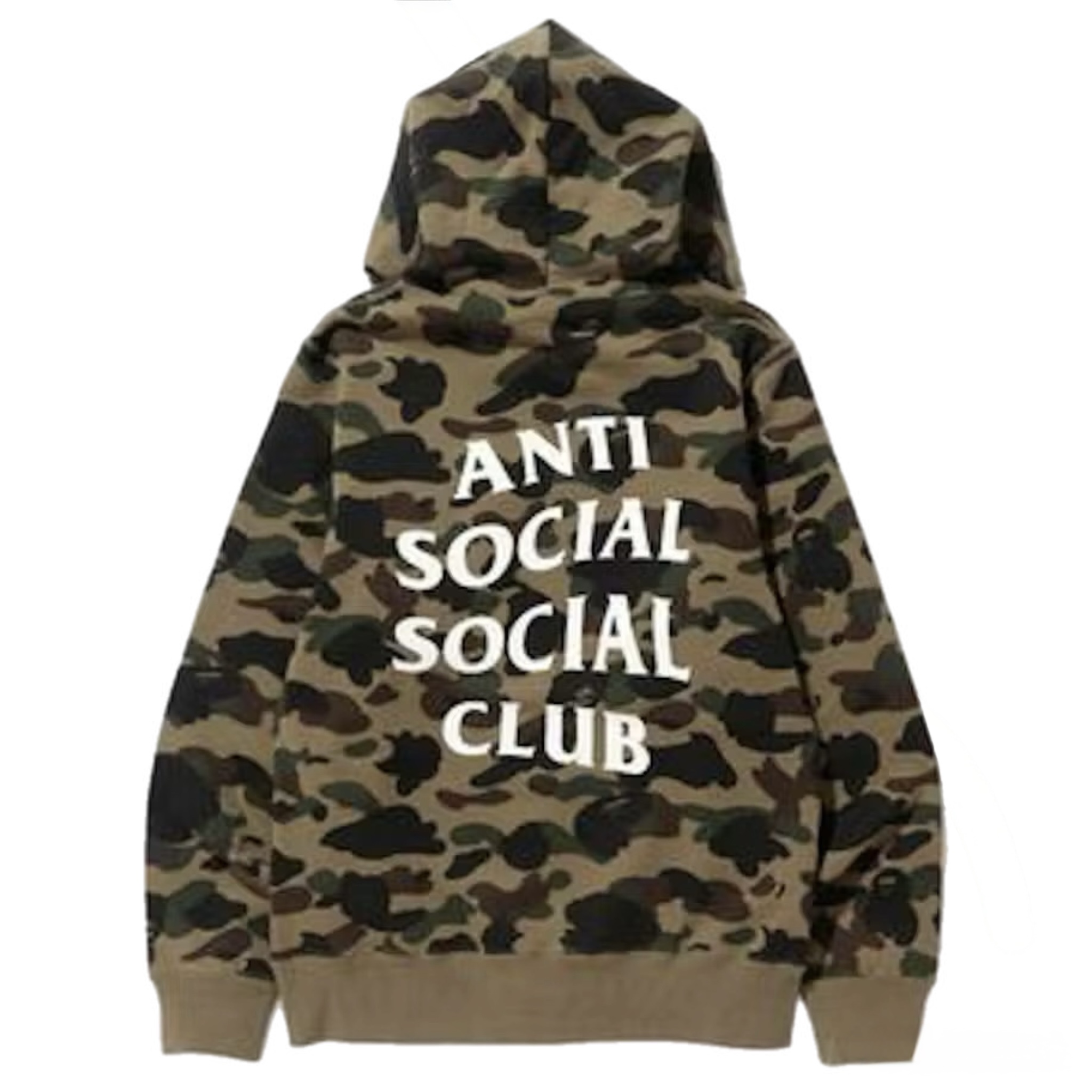 (L) Bape x ASSC 1st Camo Hoodie Green 2017