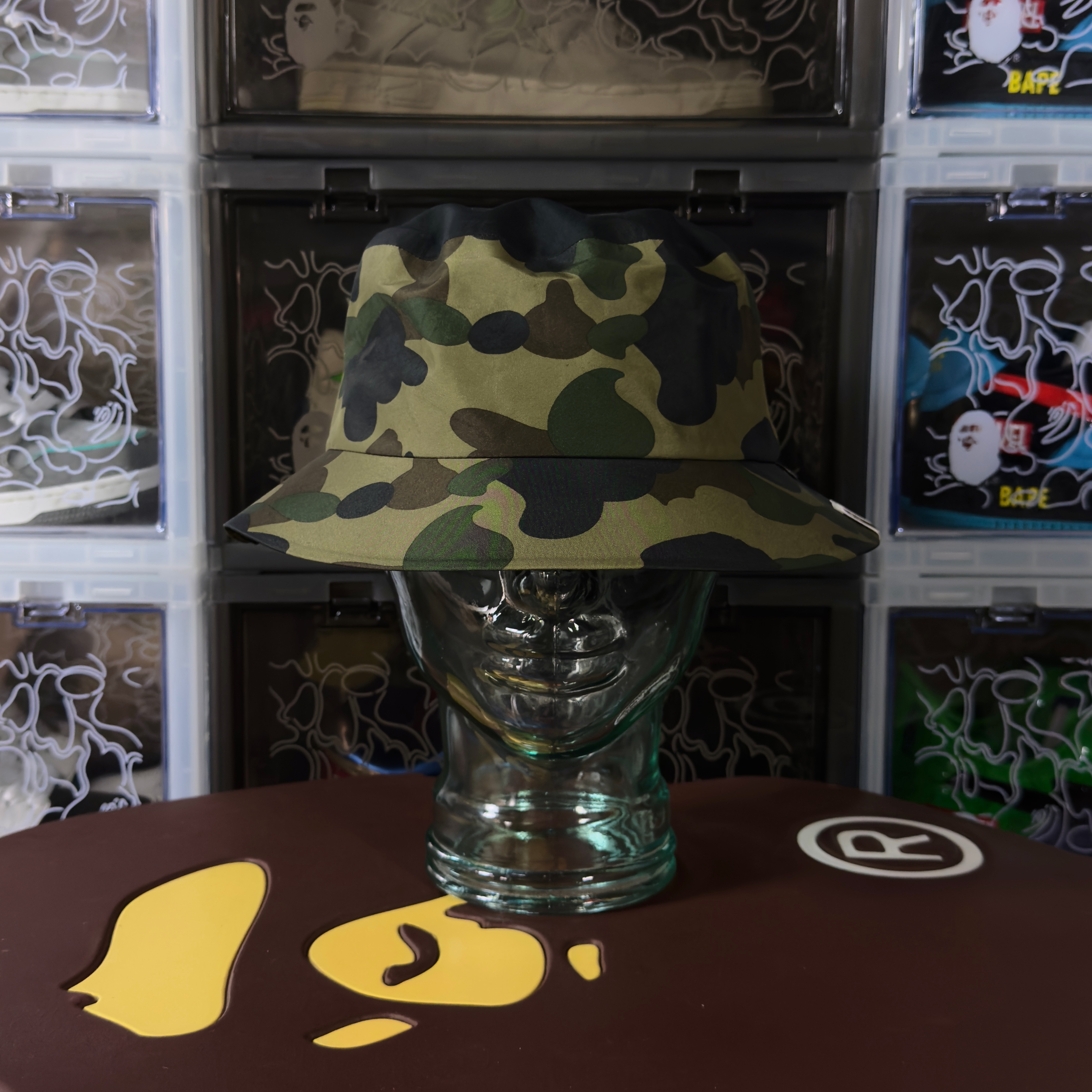 (L) Bape Gore-Tex 1st Camo Bucket Hat Green 2020