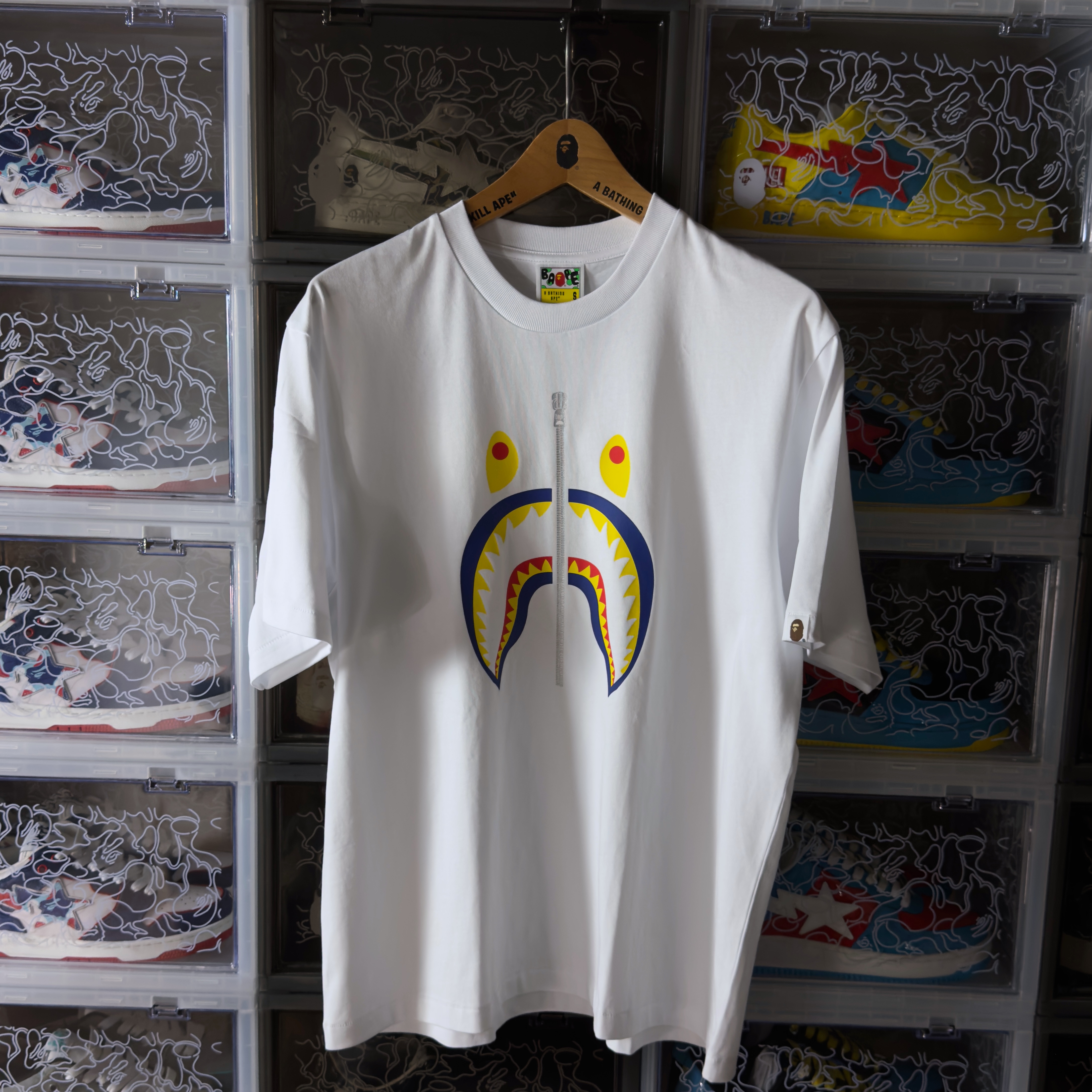 (S) Bape Shark Japan Exclusive Tee White