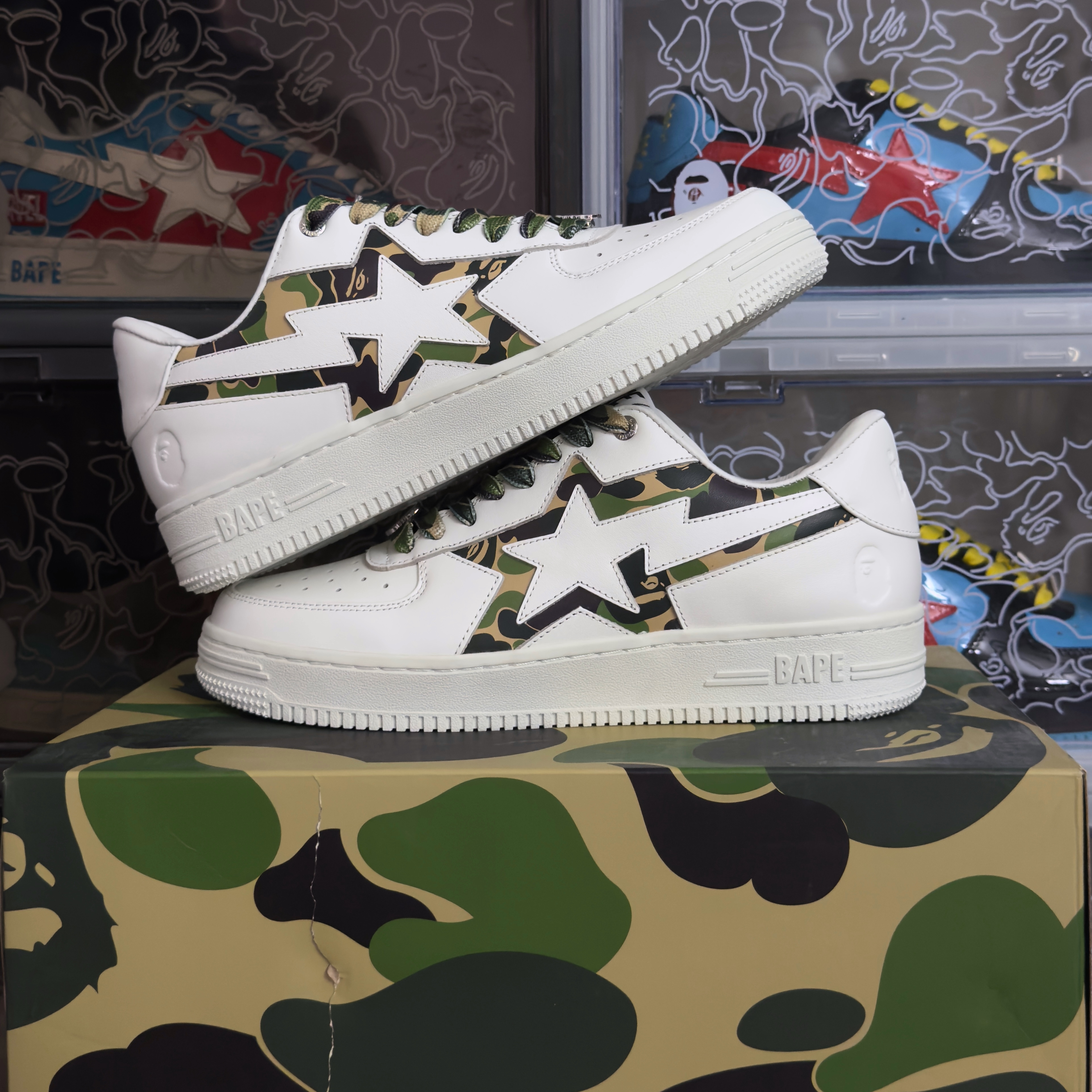 (42,5) A Bathing Ape Bapesta Icon ABC Camo Green 2024