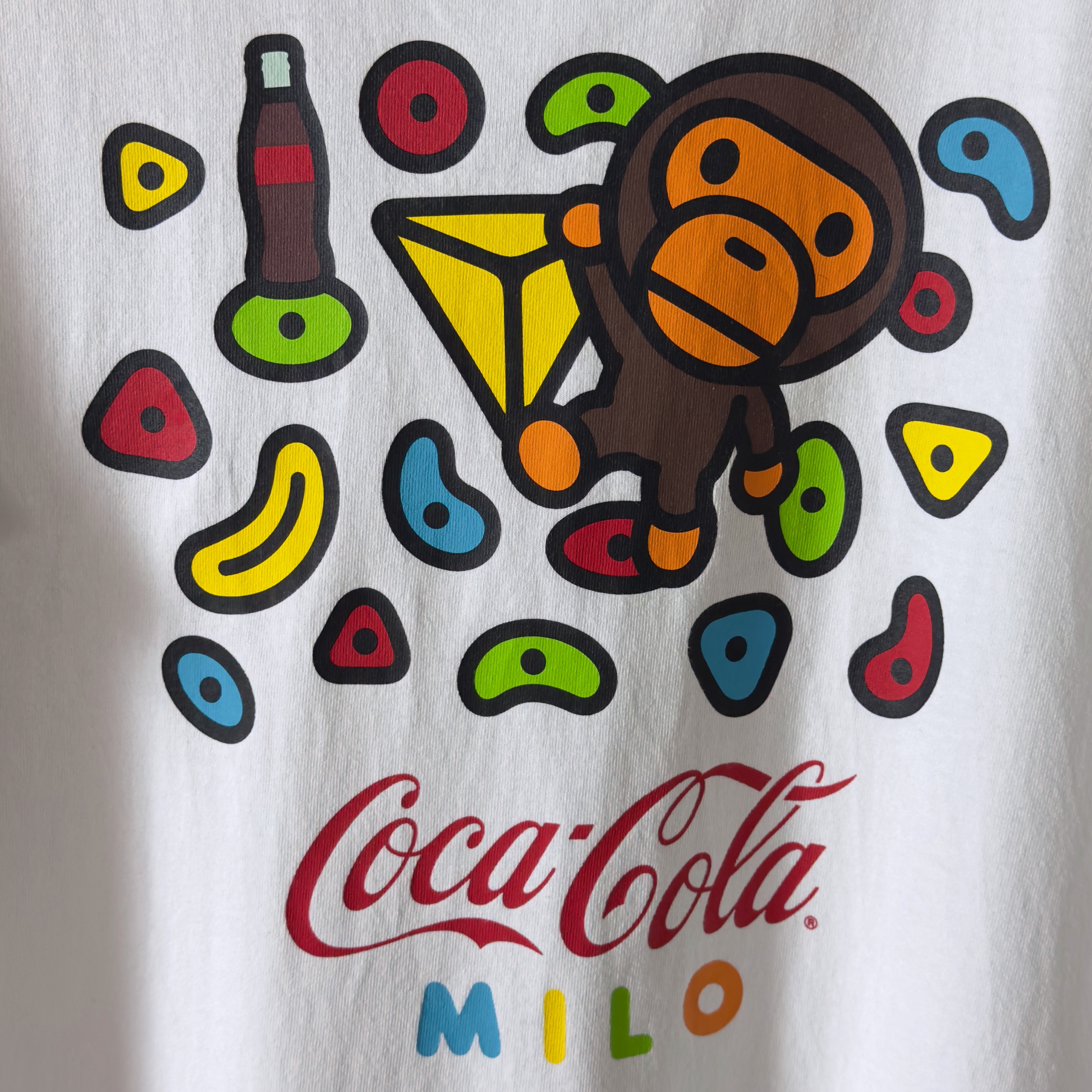 (M) Bape x Coca Cola Milo Sport Climbing Tee White 2020