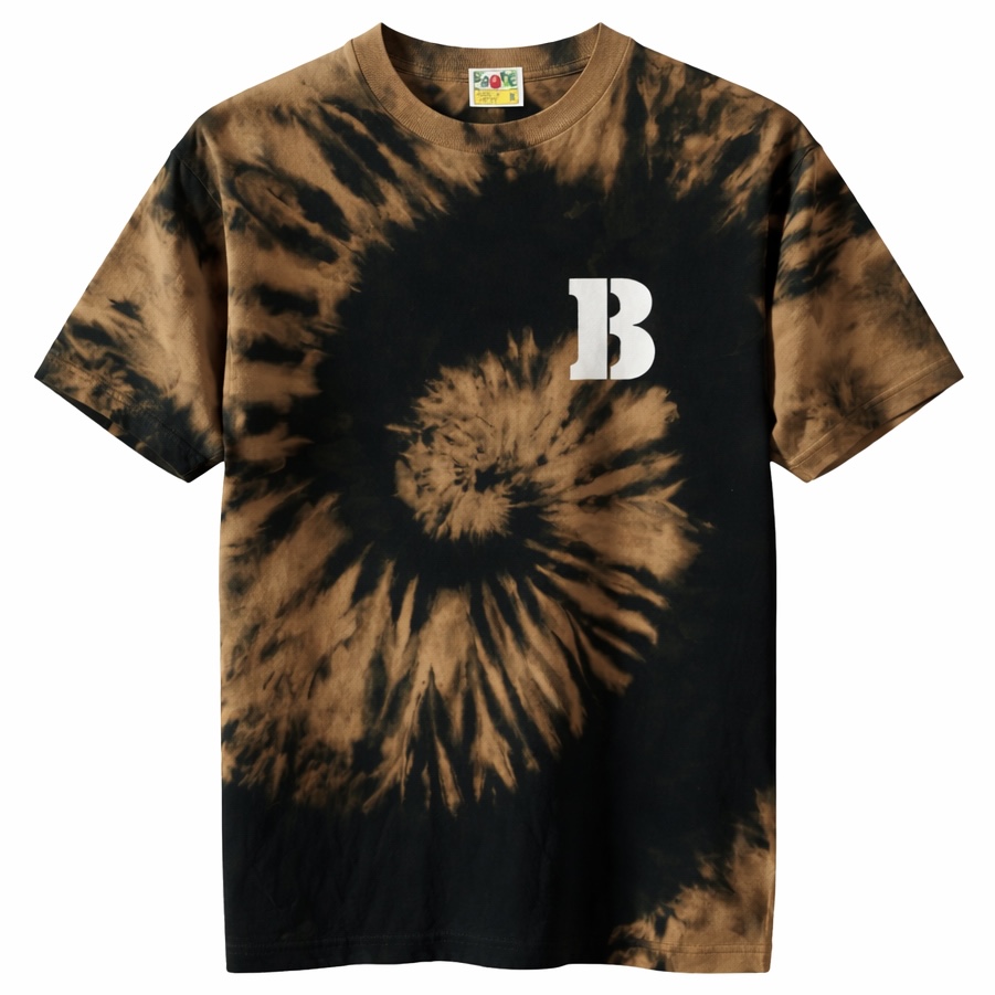 (M) Bape Custom Tie Dye Tee Black