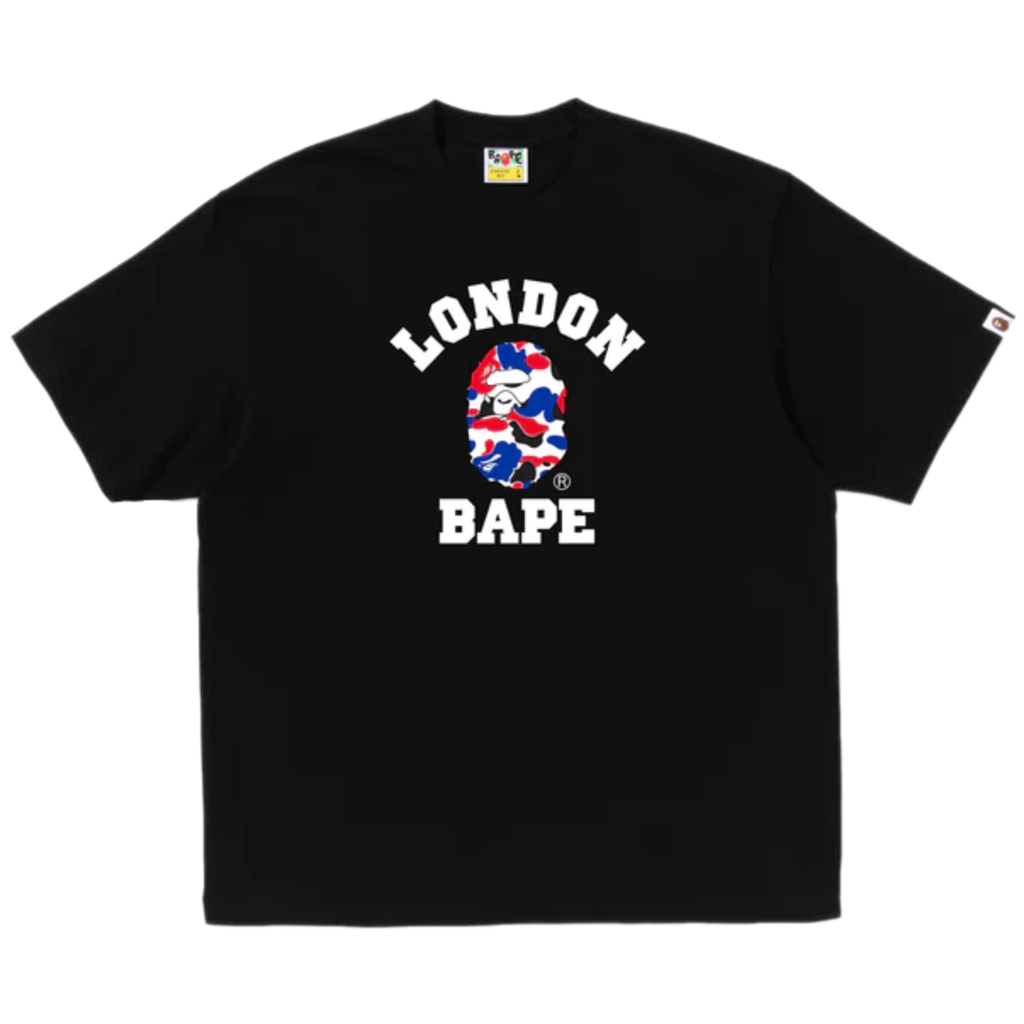 (L) Bape London Store College Tee Black