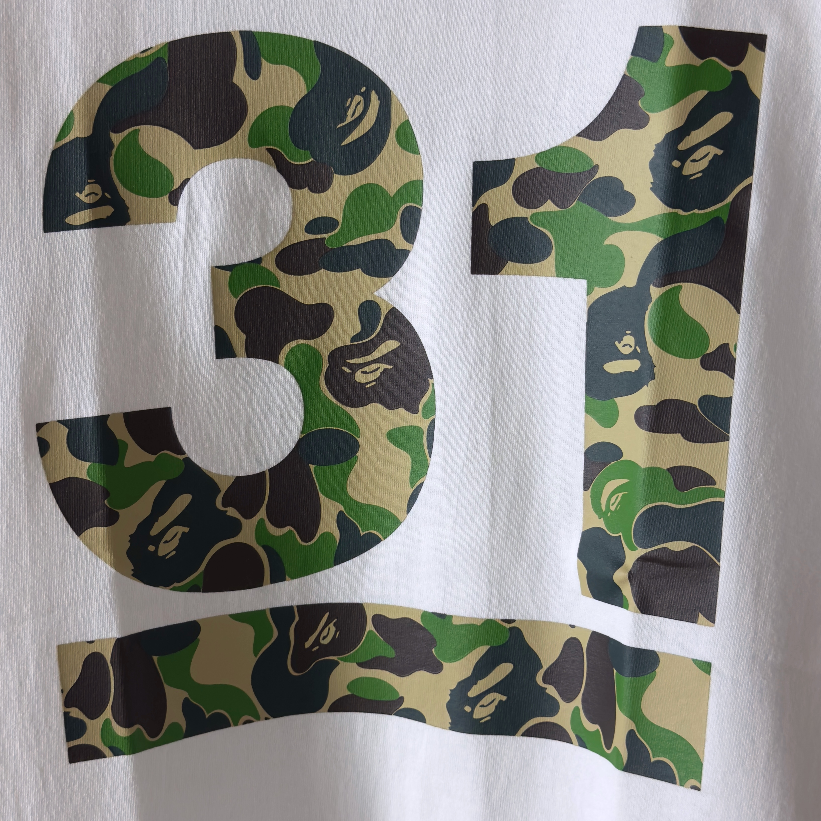 (S) A Bathing Ape 31st Anniversary ABC Camo Tee White/Green 2024