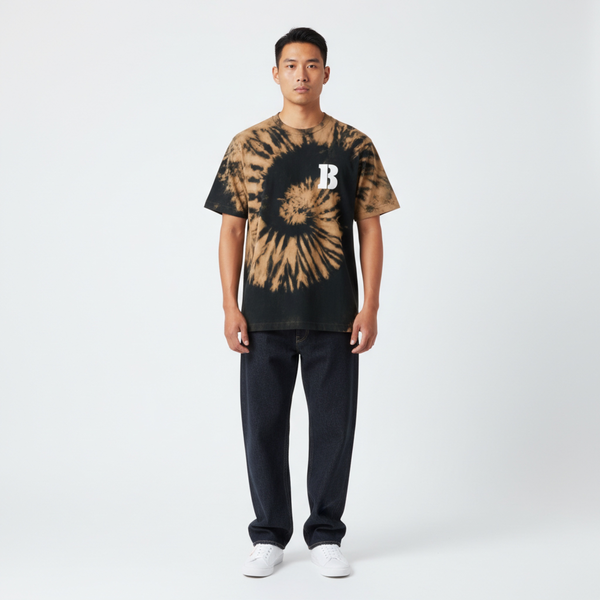 (M) Bape Custom Tie Dye Tee Black