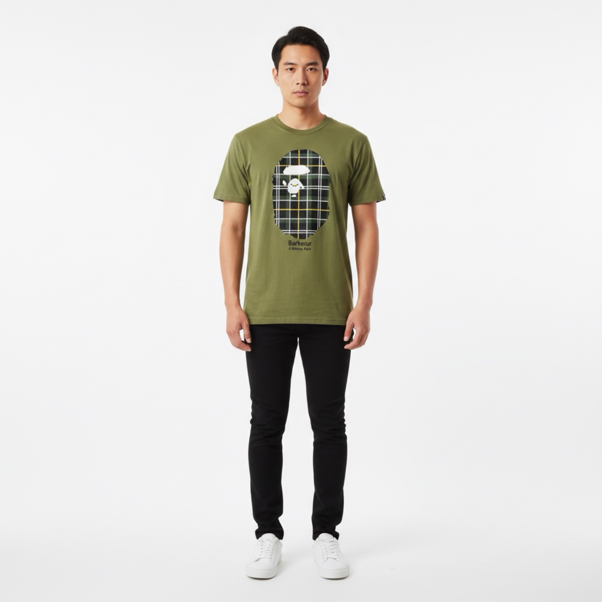 (M) Bape x Barbour Tee Green 2021