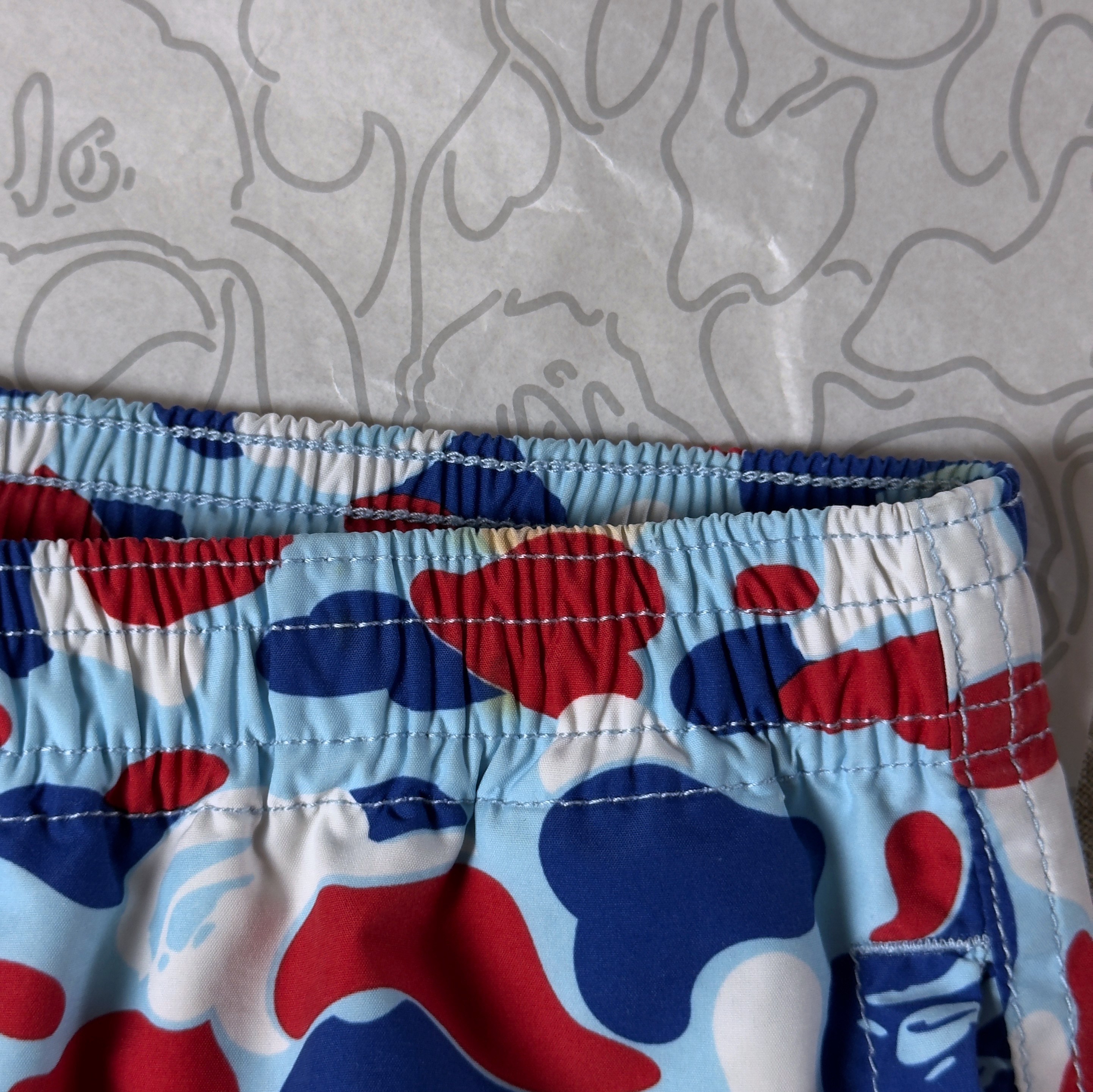 (L) Bape x Nikki Beach Shorts White