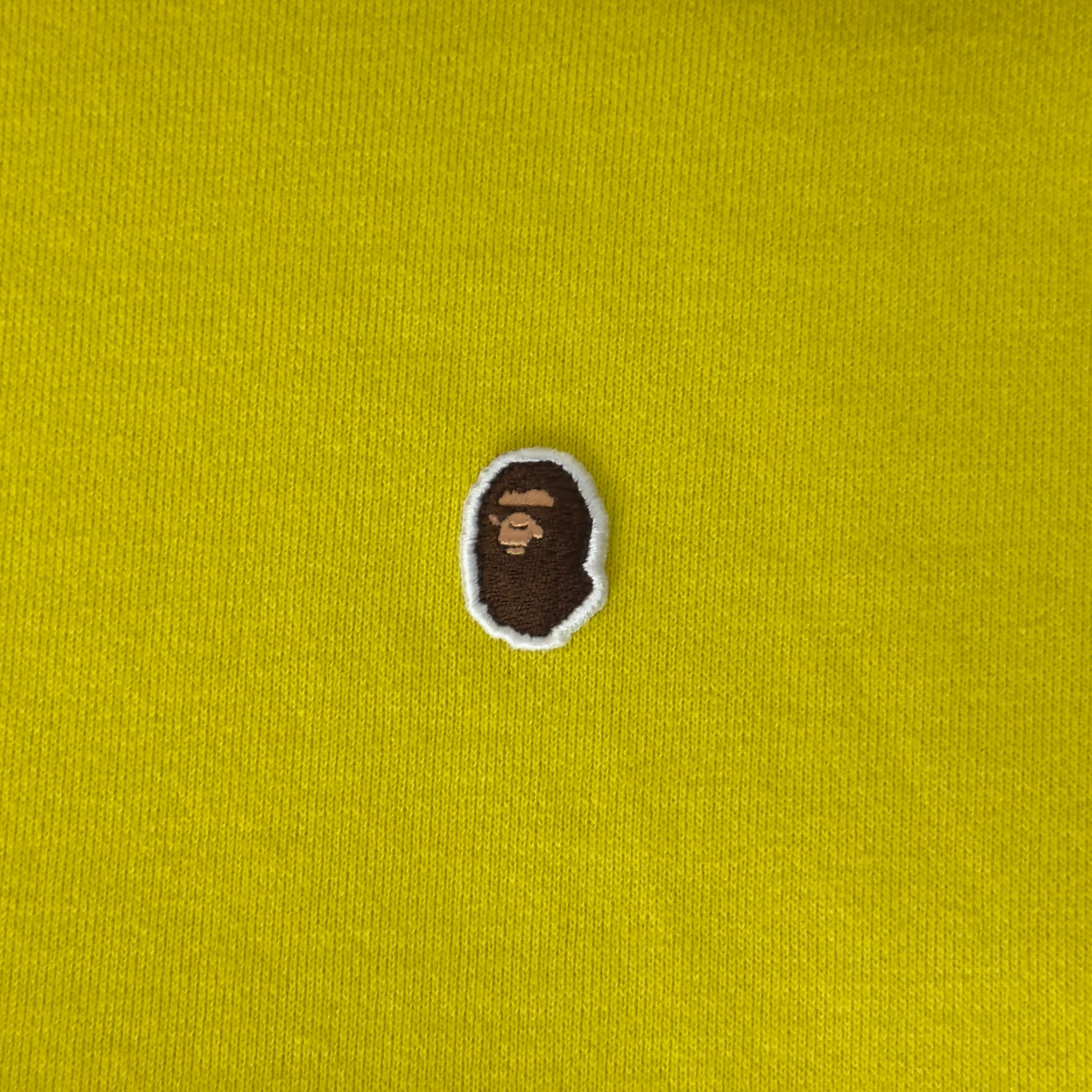 (L) Bape Ape Head One Point Relaxed Fit Hoodie Yellow