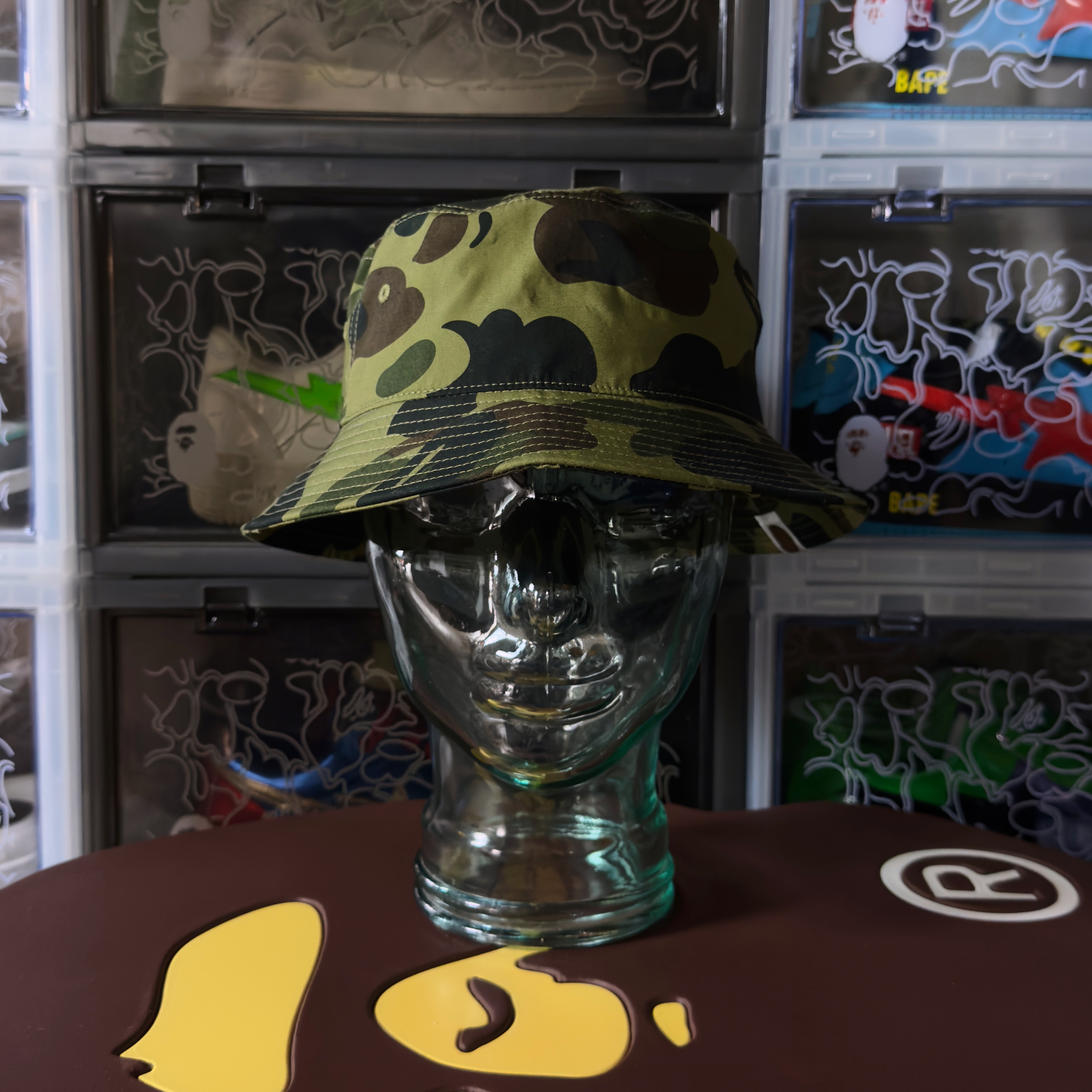 (M) Bape 1st Camo Bucket Hat Green