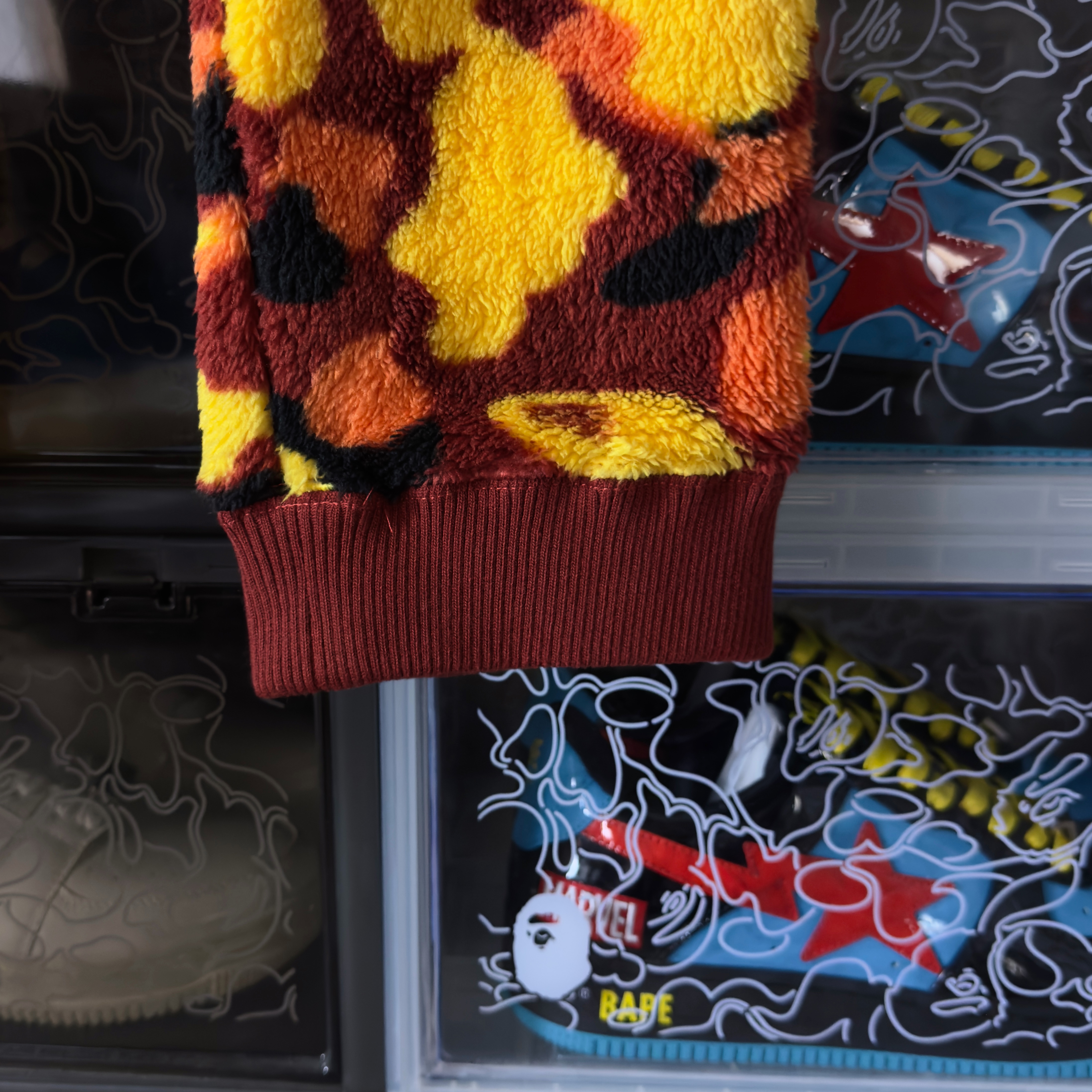 (L) Bape 1st Camo Boa Pants Orange 2018 