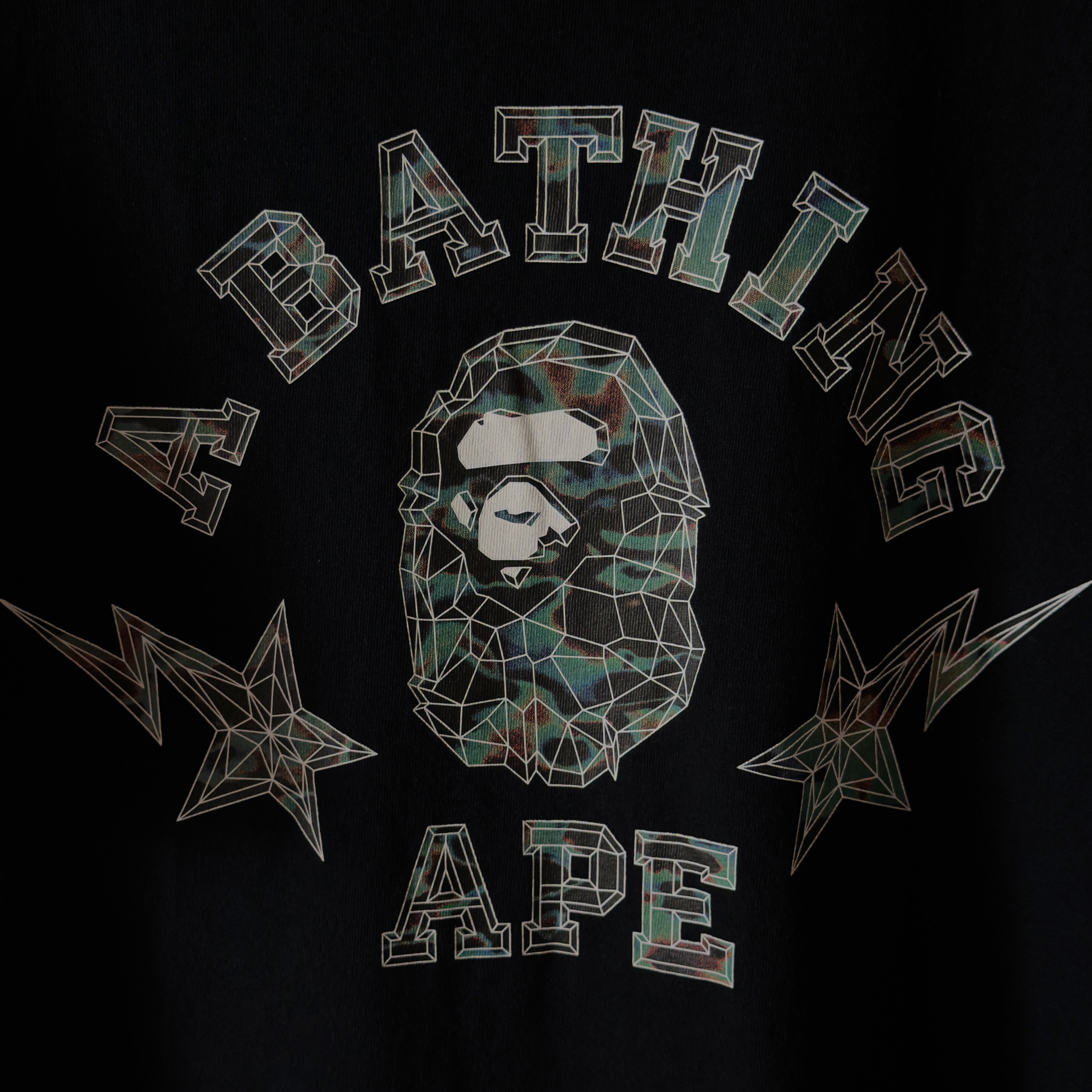 (XL) Bape Thermography Polygon College Tee Black 2023