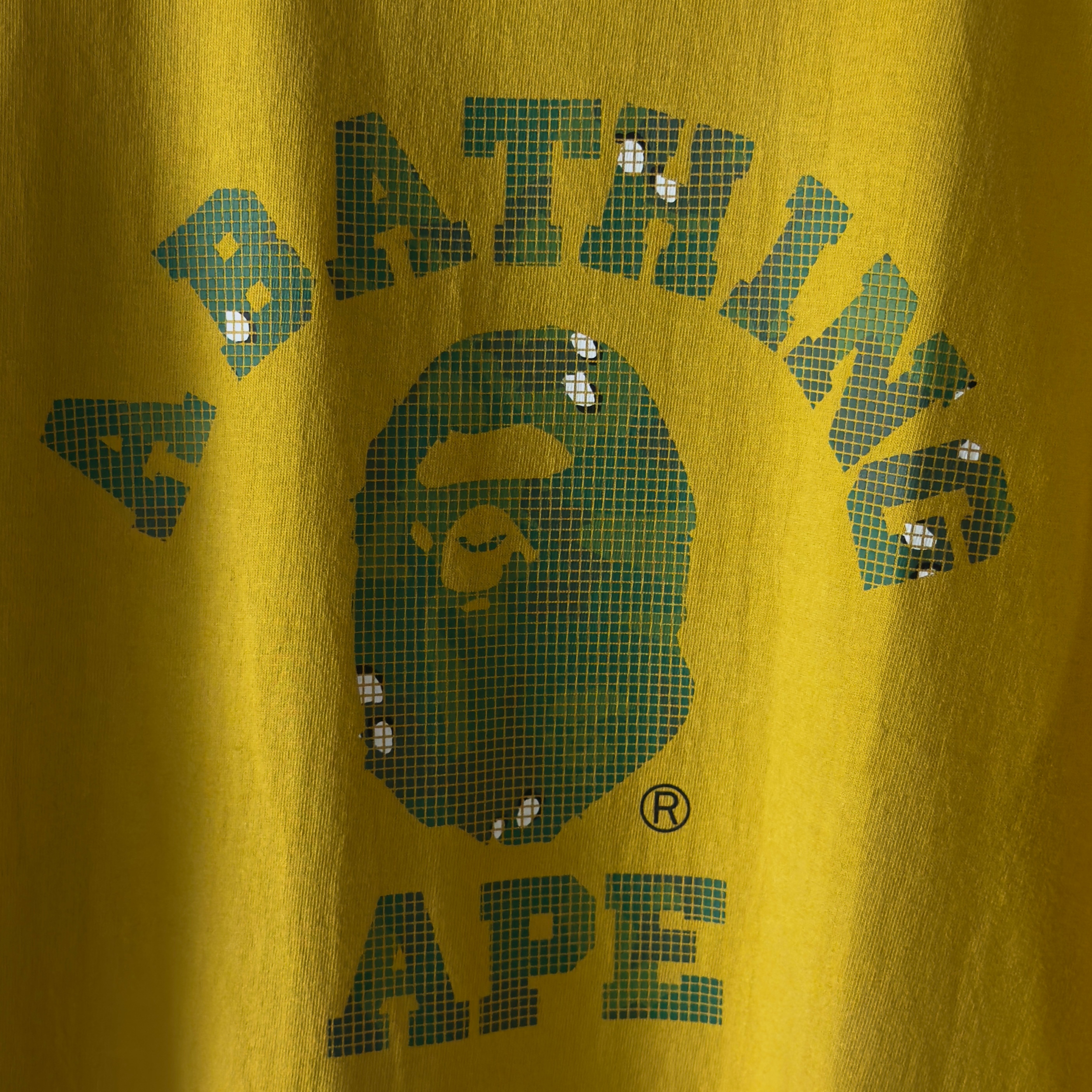 (L) Bape Bitmap College Tee Yellow 2024
