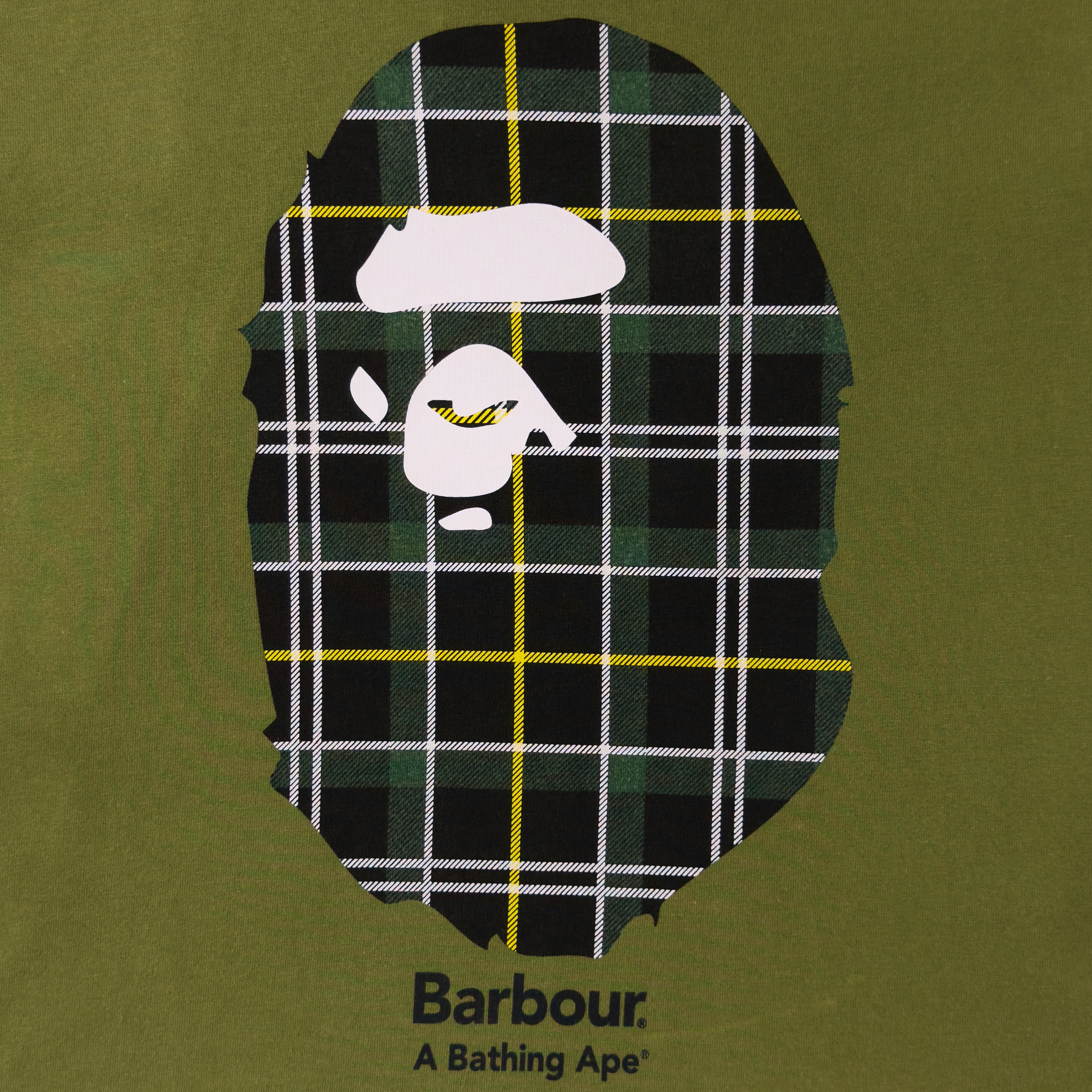 (M) Bape x Barbour Tee Green 2021