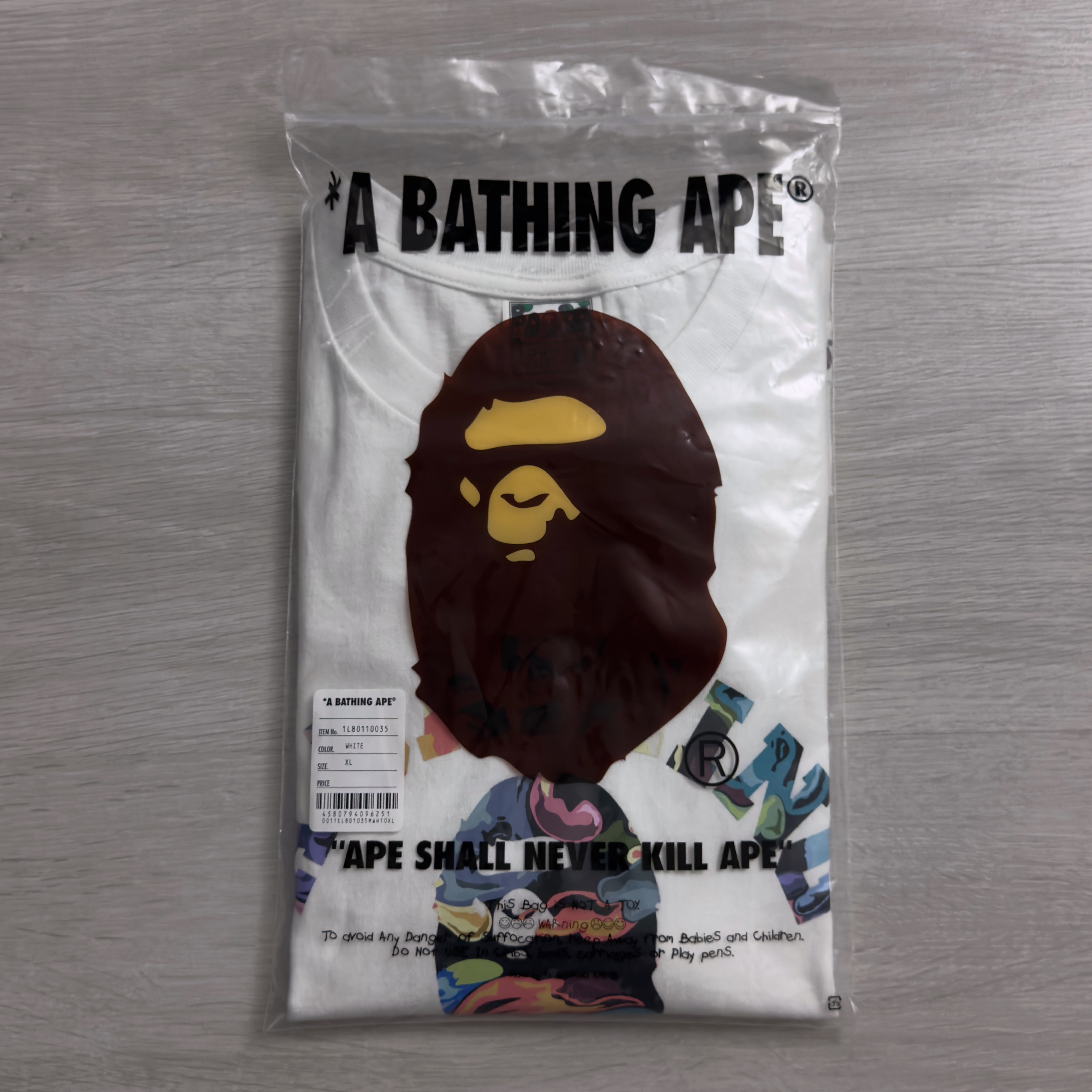 (S) Bape Art Camo College Tee White 2025
