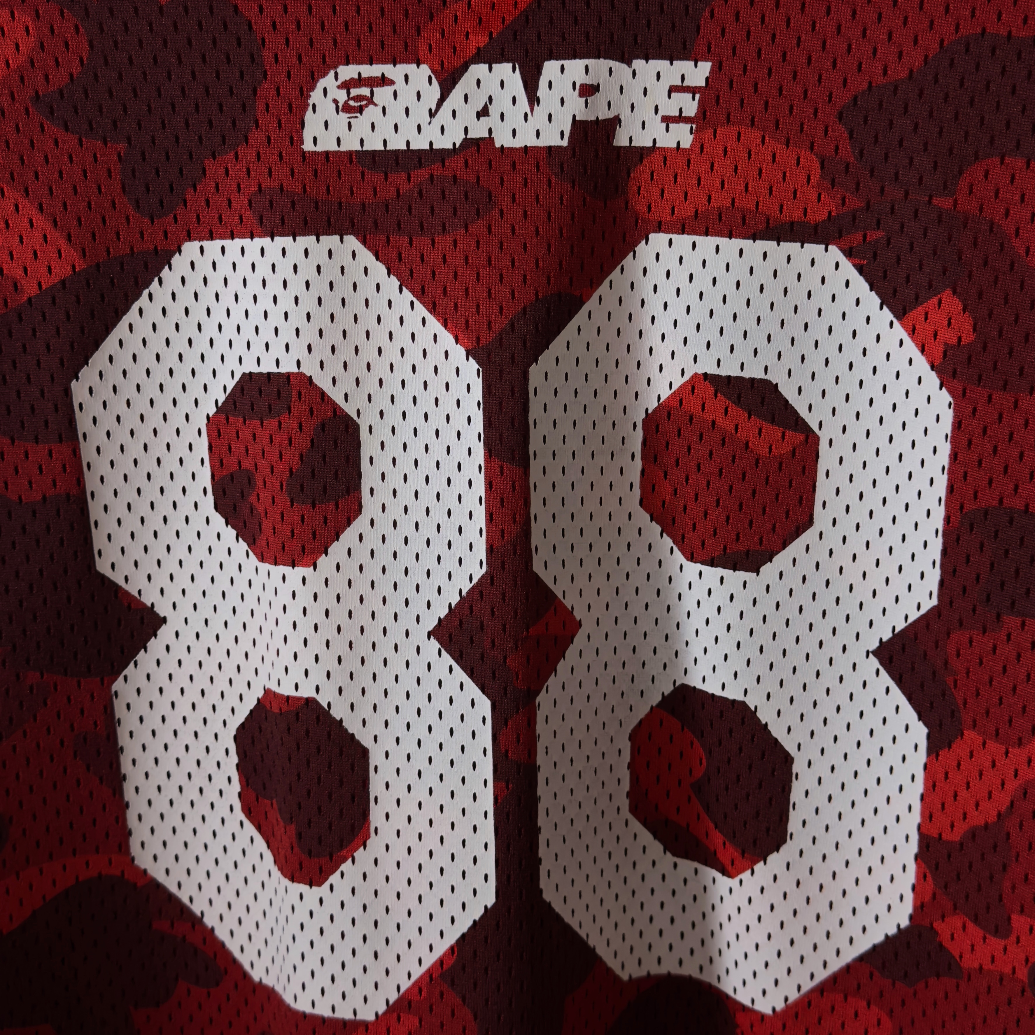 (L) Bape Color Camo 88 L/S Jersey Red 2017