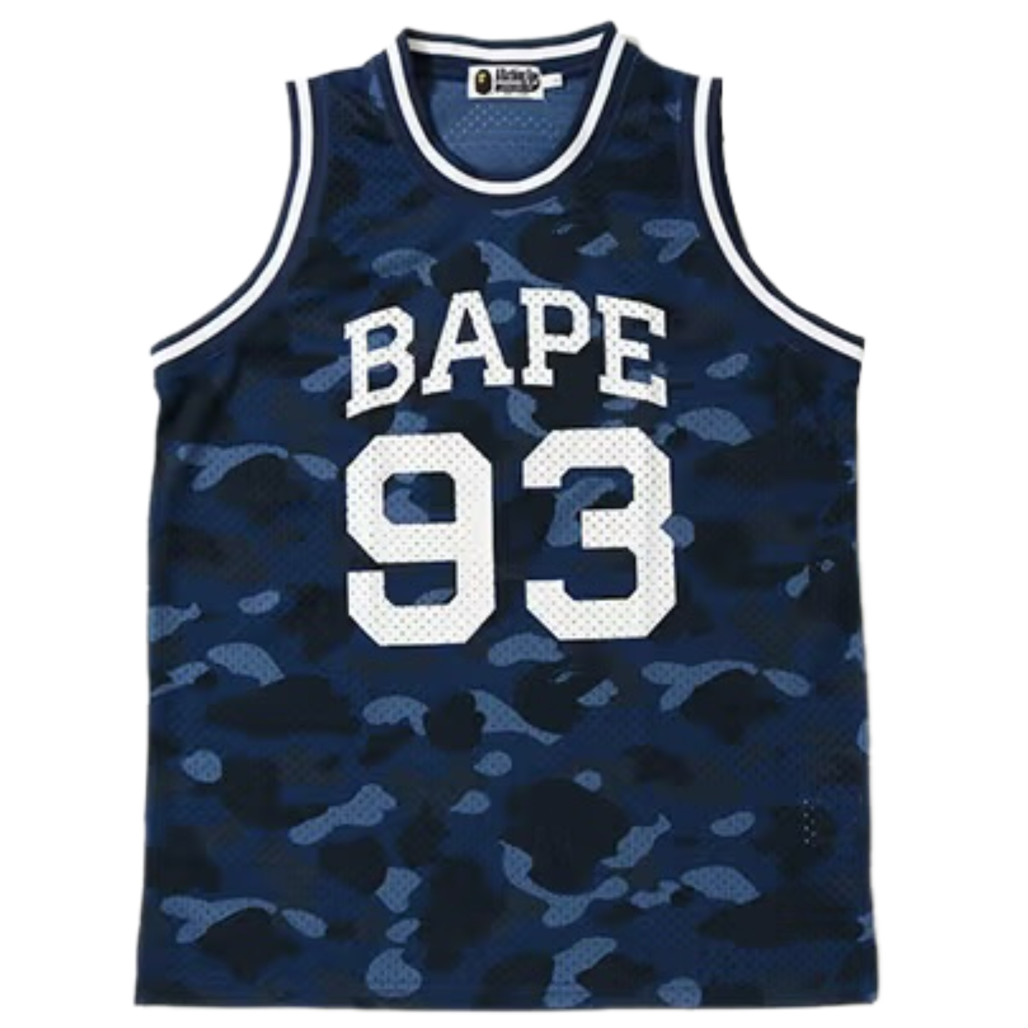 (L) Bape Color Camo Basketball Jersey Navy 2018
