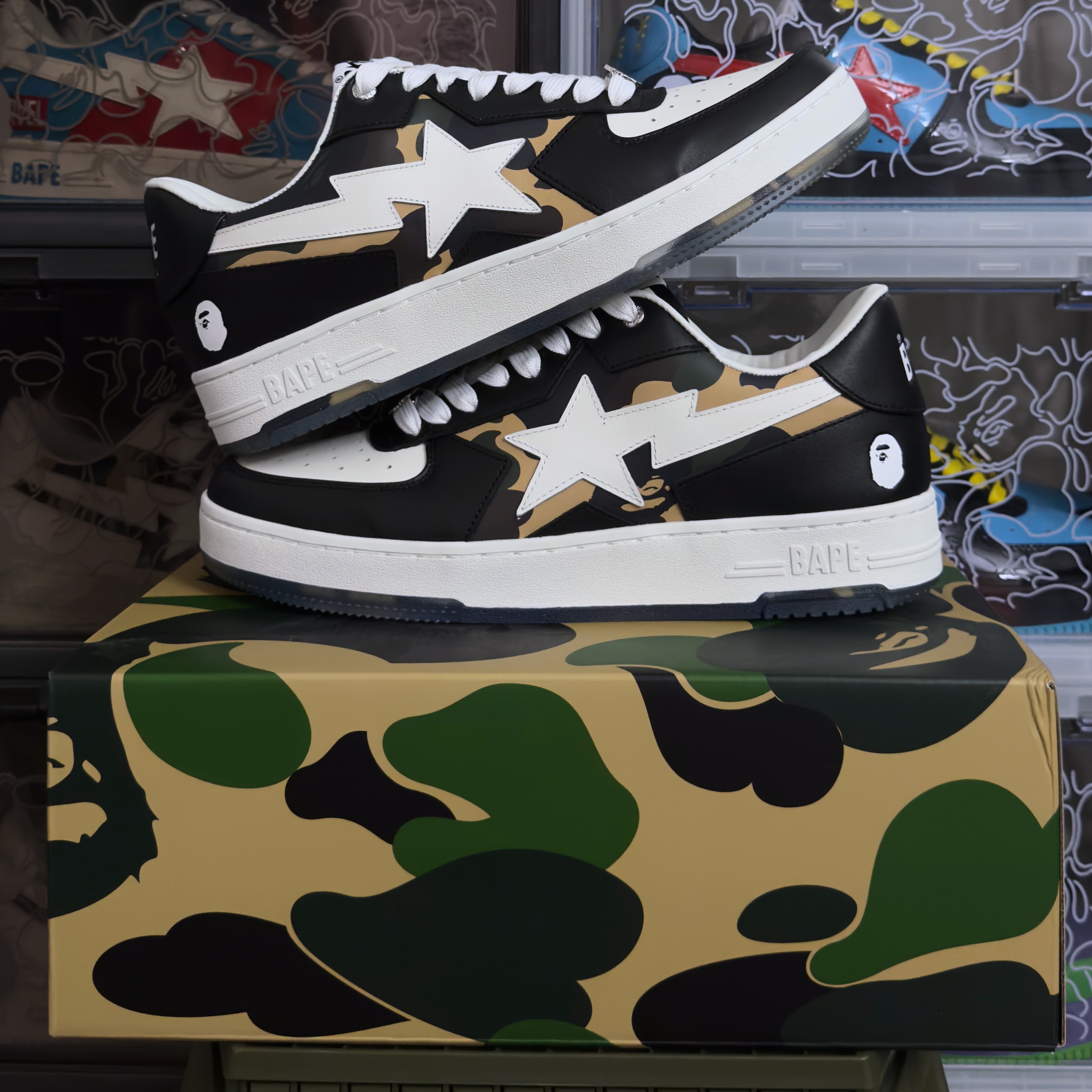 (46) A Bathing Ape Bapesta Icon #2 Black Camo 2025