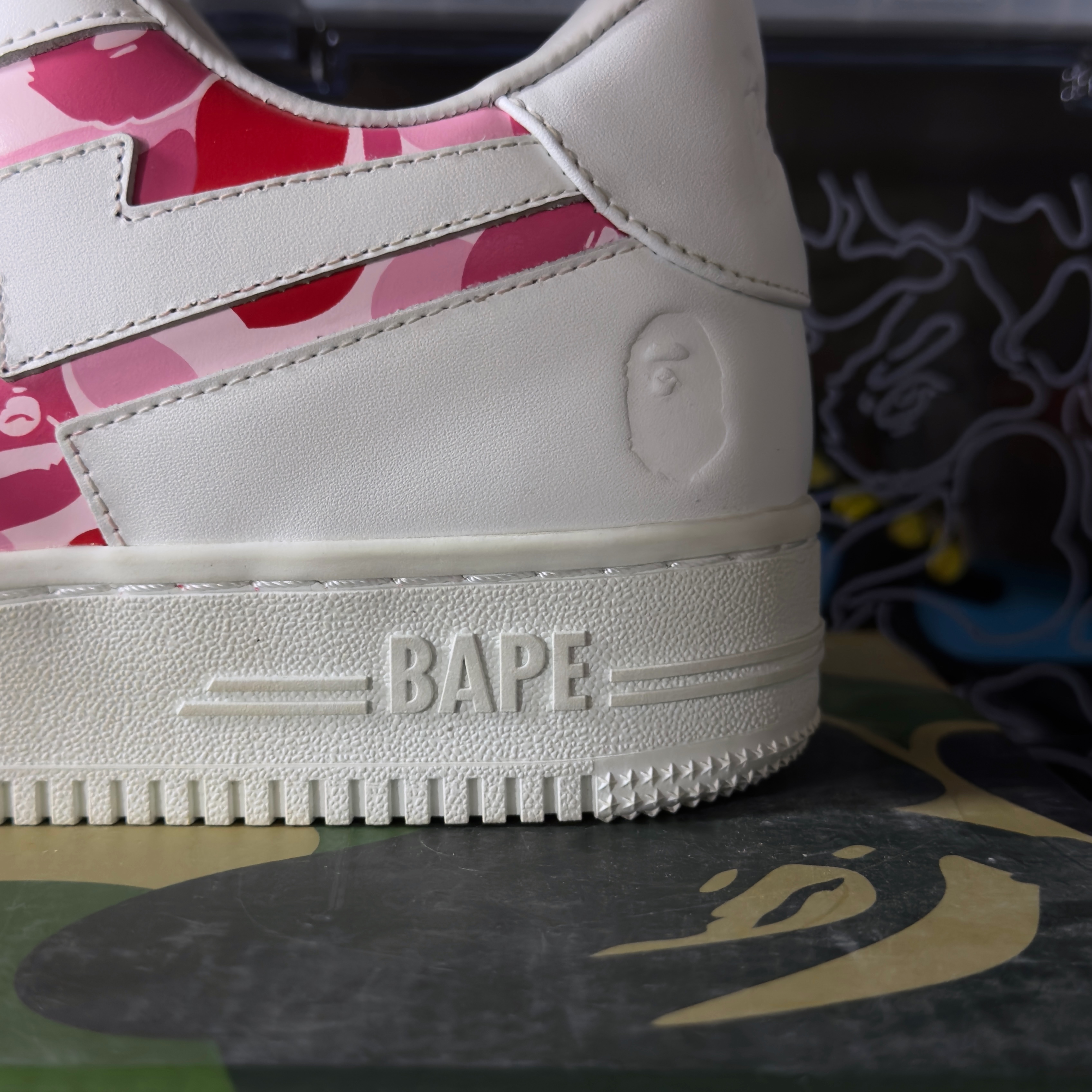 (42) A Bathing Ape Bapesta Icon ABC Camo Pink 2024