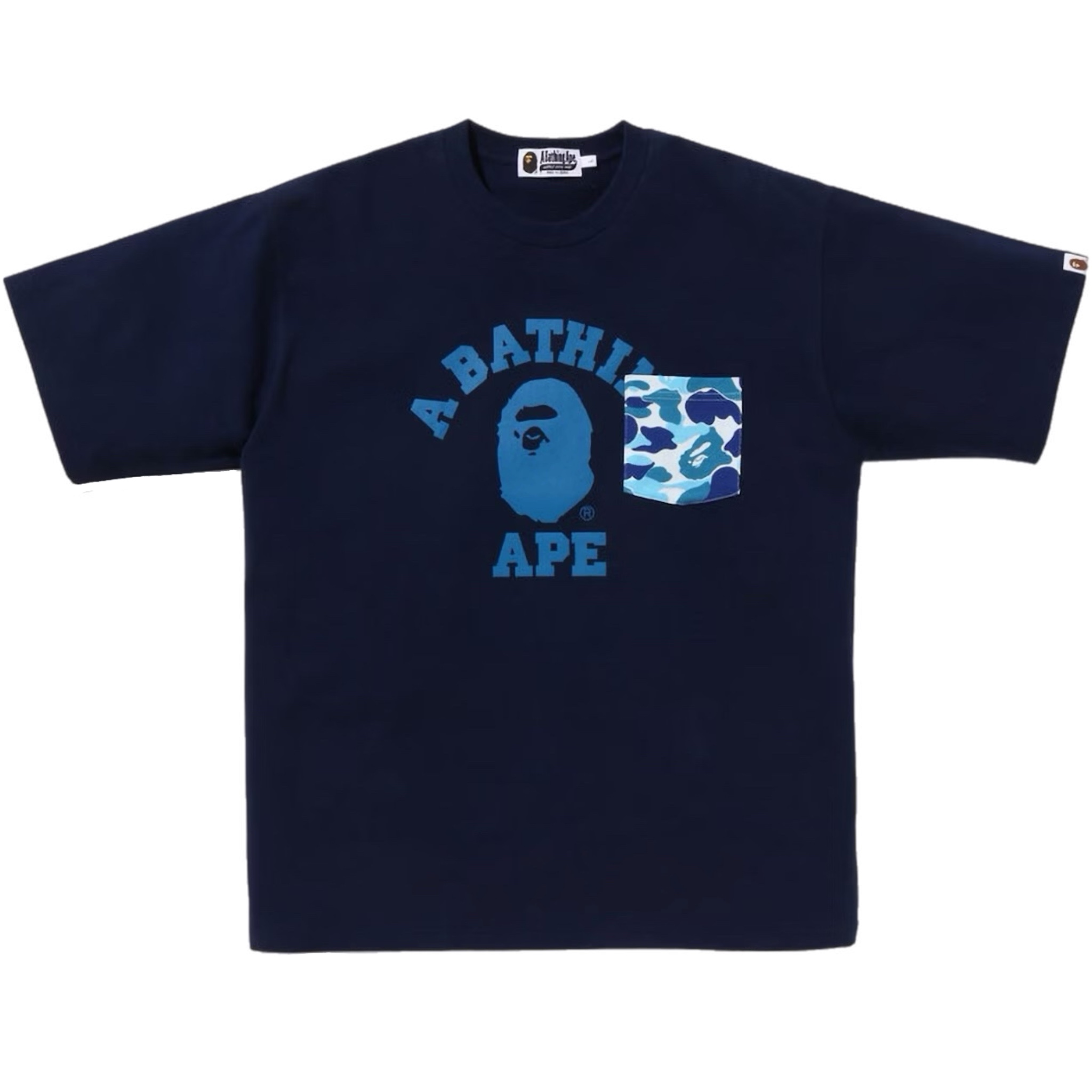 (M) Bape ABC Camo College Pocket Relaxed Tee Navy 2023