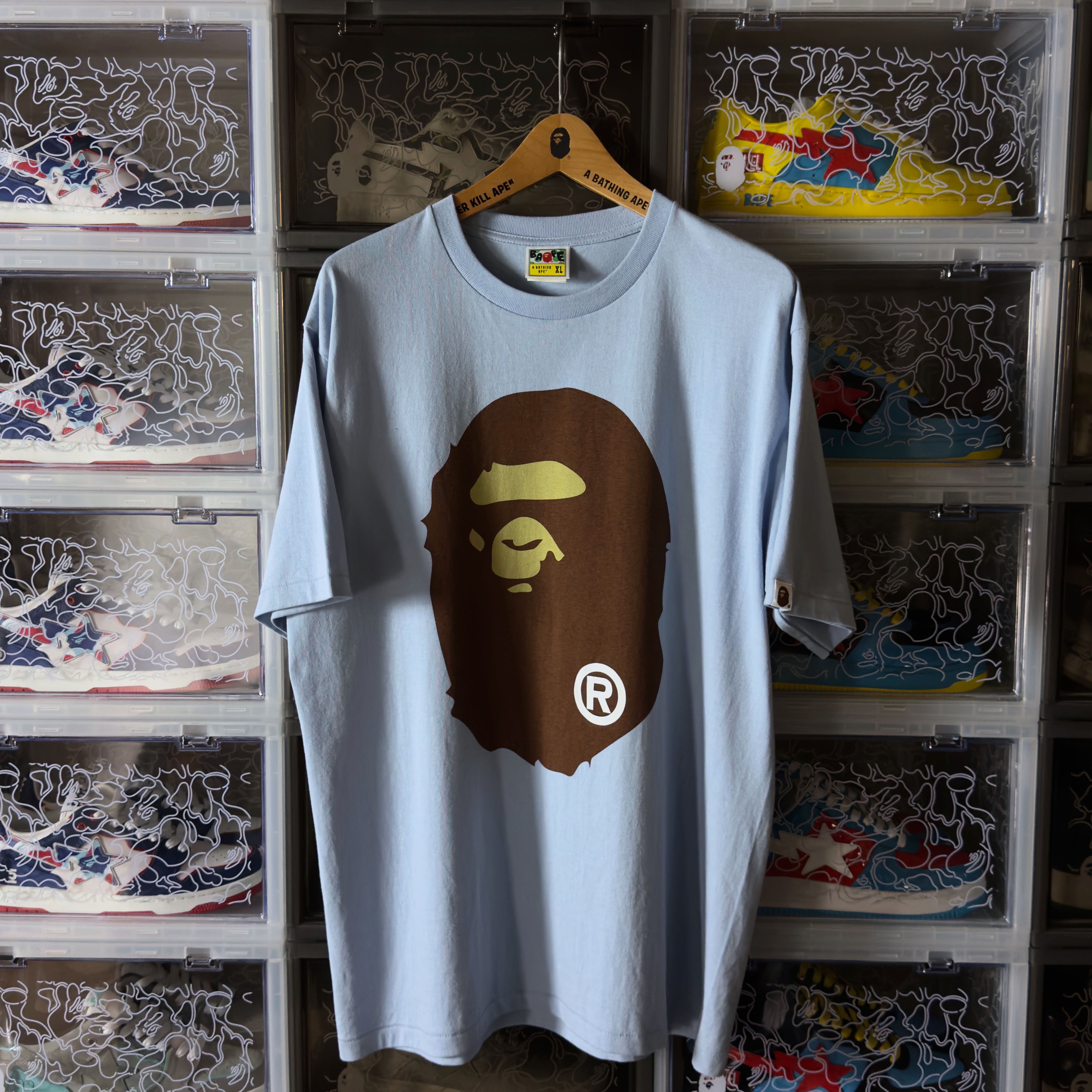 (XL) Bape Pigment Big Ape Head Tee Sax 2023