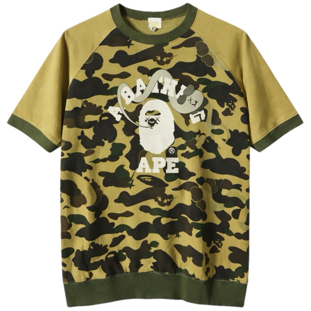(M) Bape x Kaws Bendy 1st Camo S/S Crewneck 2005
